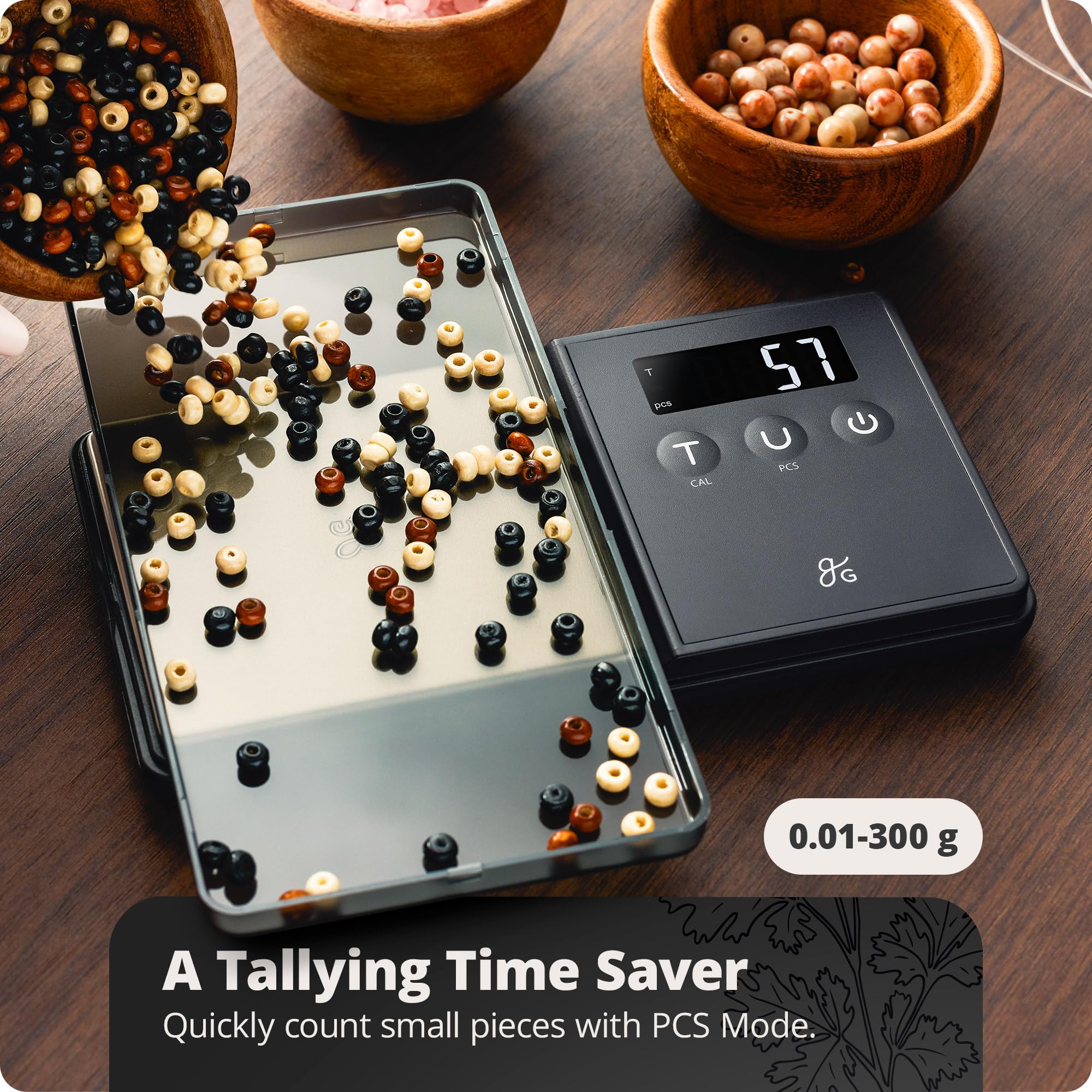 Greater Goods Precision Pocket Scale - 300 X 0.01G, Digital Milligrams Scale With 6 Units For Jewelry, Coins, Herbs, Food And Sm