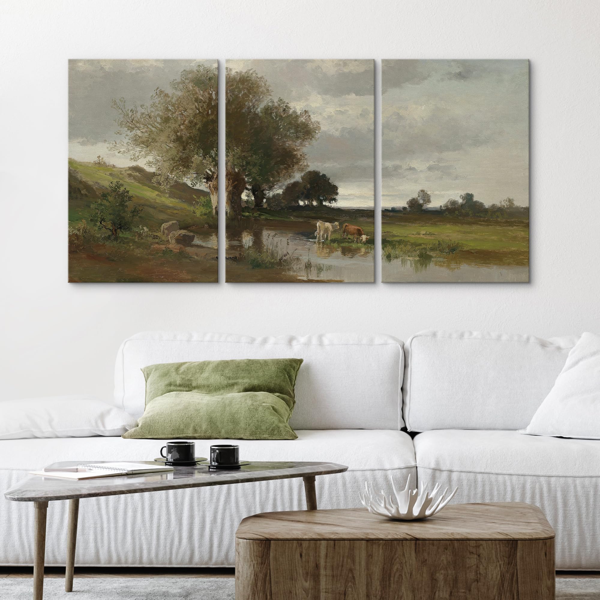 Wall26 Canvas Print Wall Art Set William Blue Collection Style Illustrations Modern Art Decorative Floral Botanical Minimal For