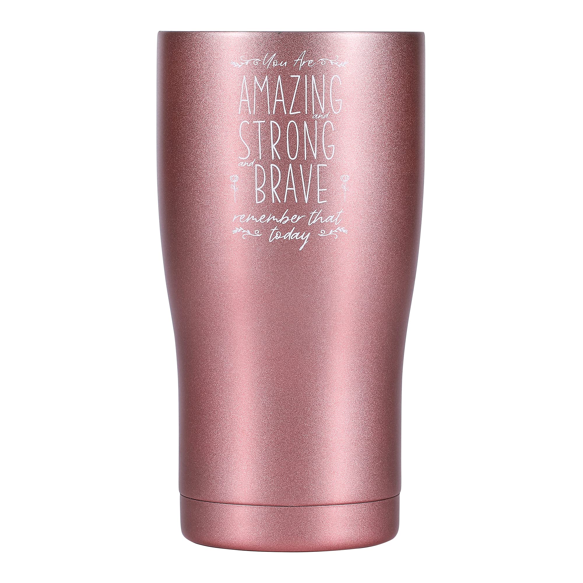 Shamone Inspirational, Amazing Strong And Brave, Tumbler 20Oz Insulated Stainless Steel, Lid, Straw, Cleaning Brush, Birthday Gi