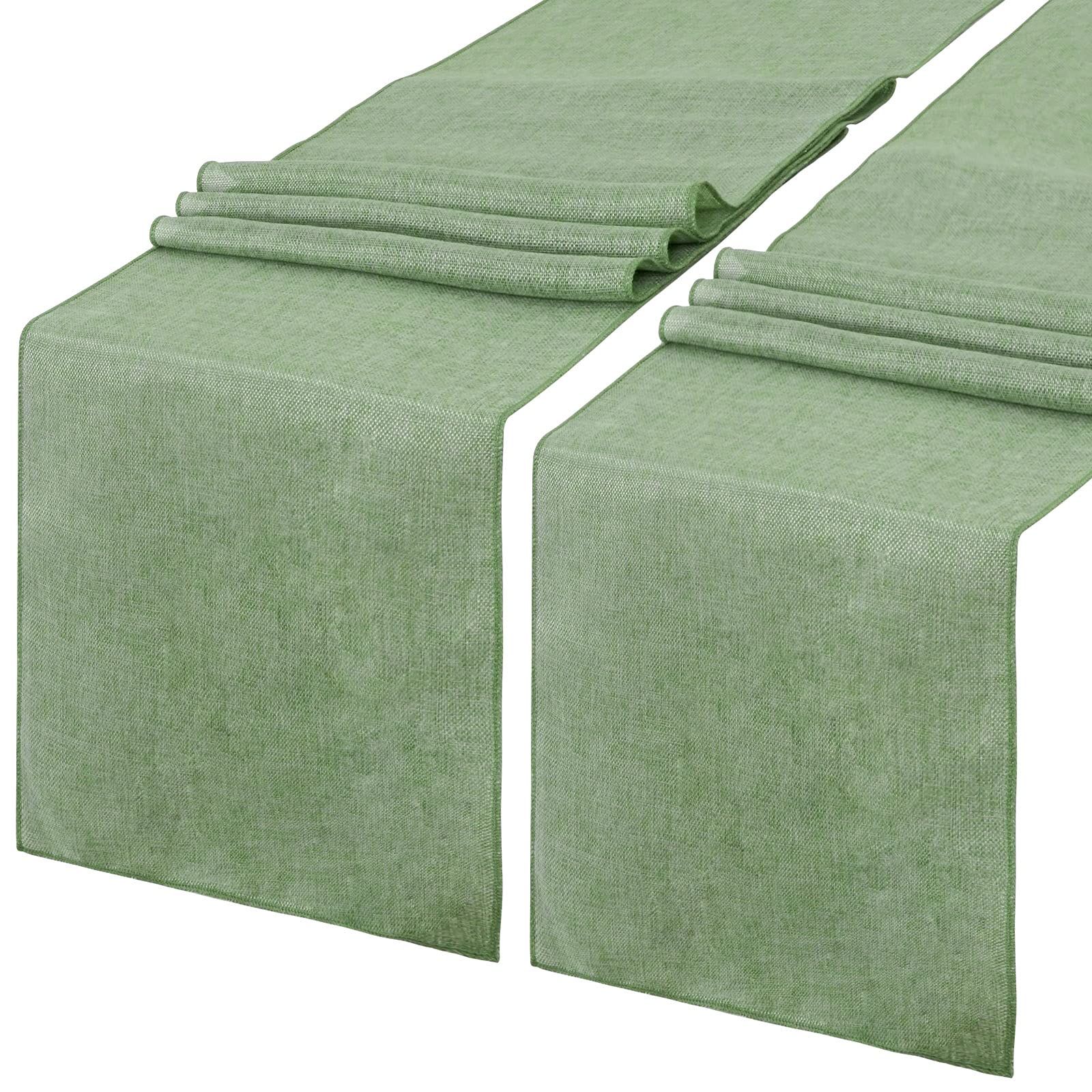 Burlap Table Runner 12X84Inch Linen St Patrick'S Day Table Runner Wedding Ornament Extra Long Burlap Roll Linens Light Green Cou