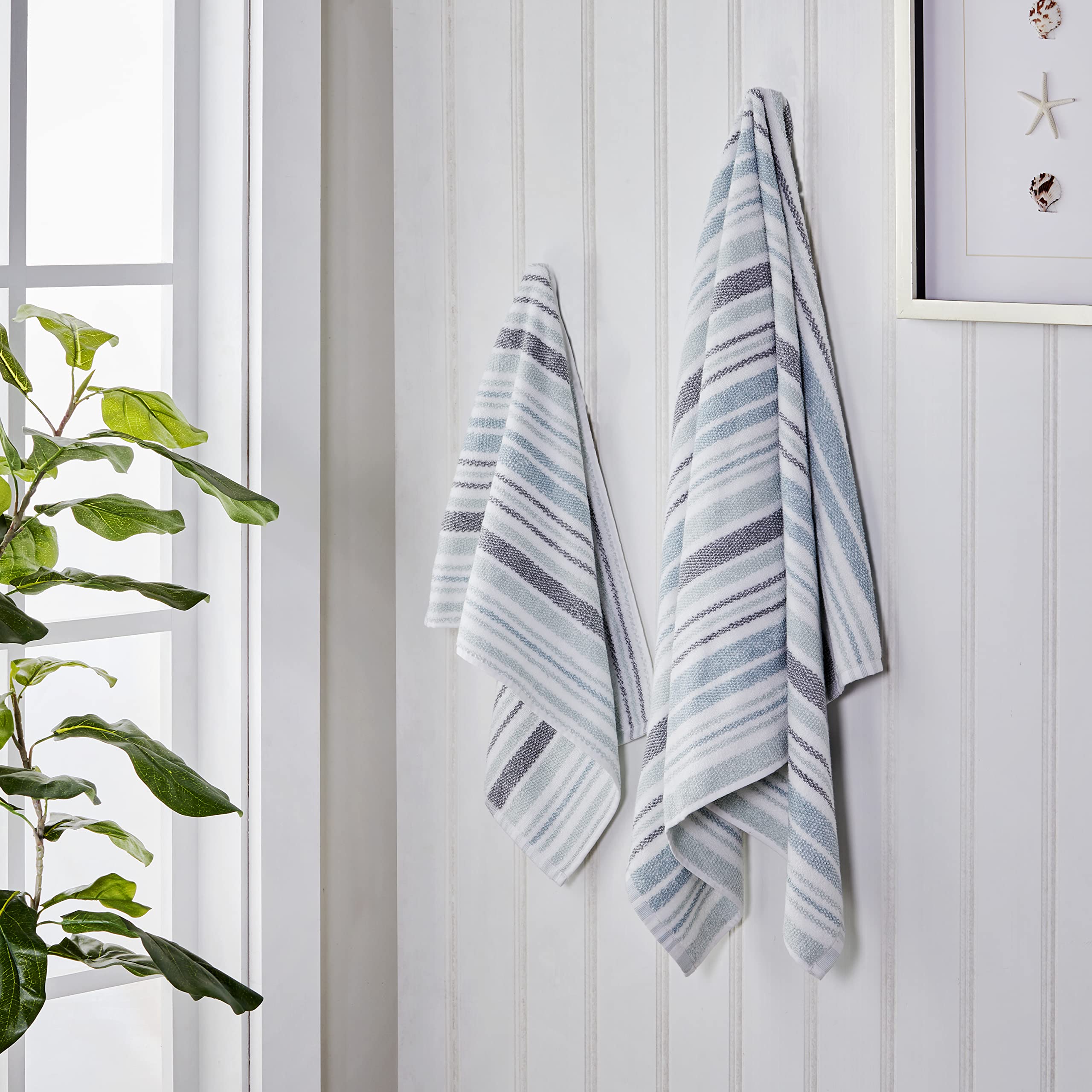 Skl Home By Saturday Knight Ltd. Farmhouse Stripe Bath Towel,Multi 28X54