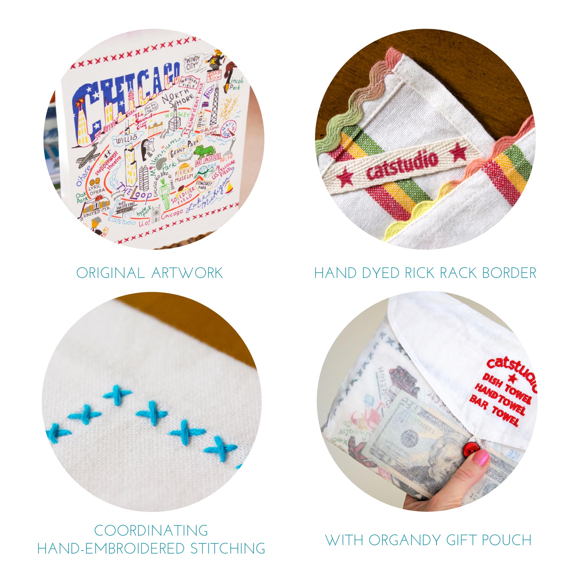 Catstudio Arkansas Dish Towel - U.S. State Souvenir Kitchen And Hand Towel With Original Artwork - Perfect Tea Towel For Arkansa