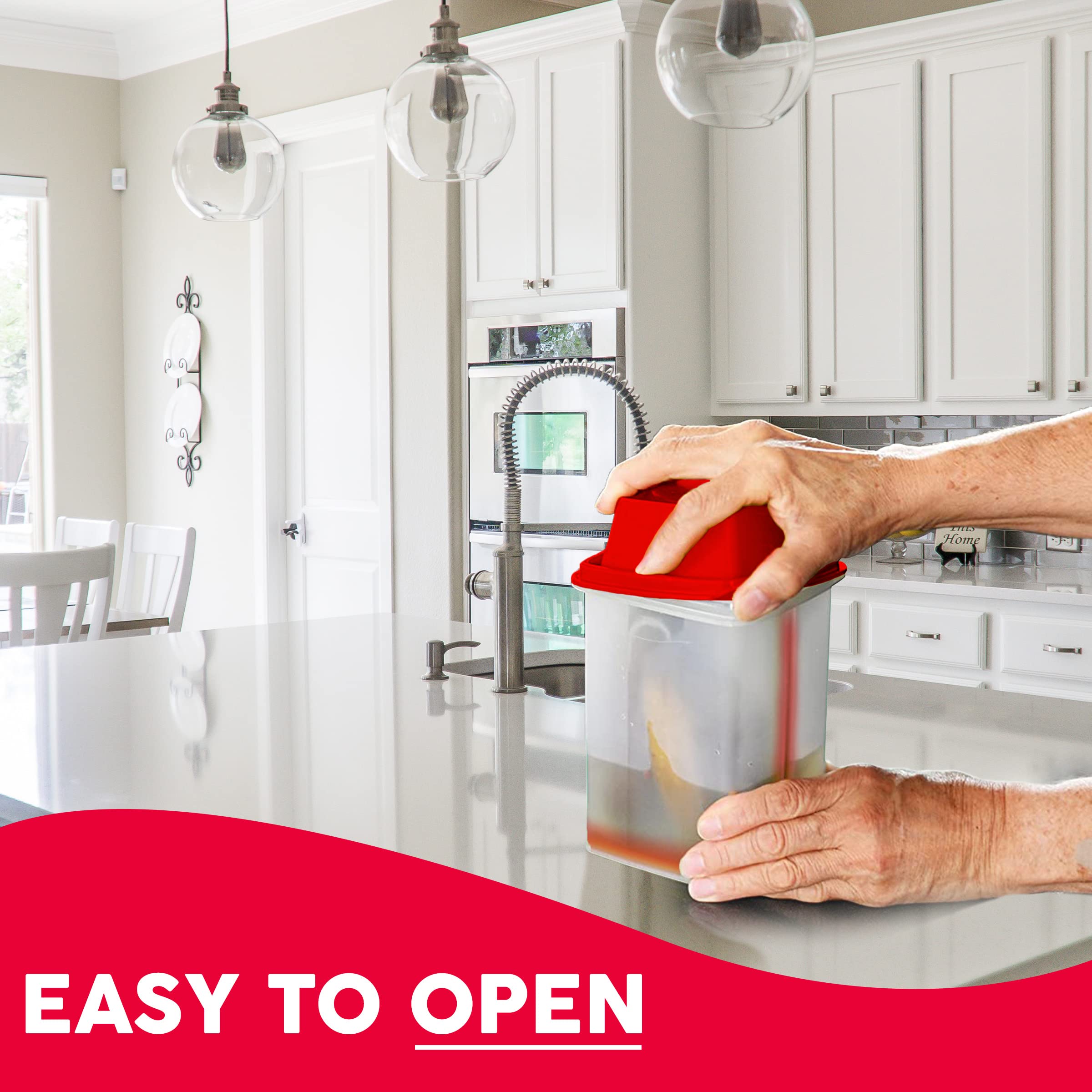 Mwnxia Pickle Container With Strainer Chilero Container Jalapenos Jalapeos | Pickle Jar With Lifter | Bpa-Free Complete With Ton