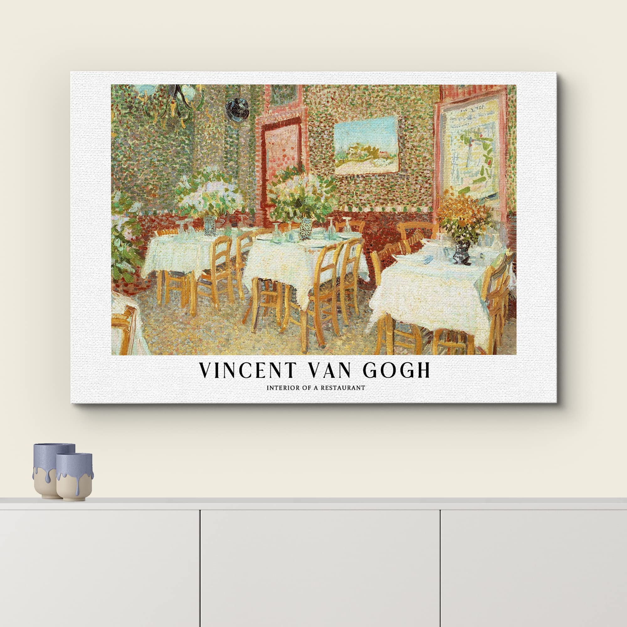 Wall26 Canvas Print Wall Art Interior Of A Restaurant By Vincent Van Gogh Historic Classical Illustrations Fine Art Decorative V