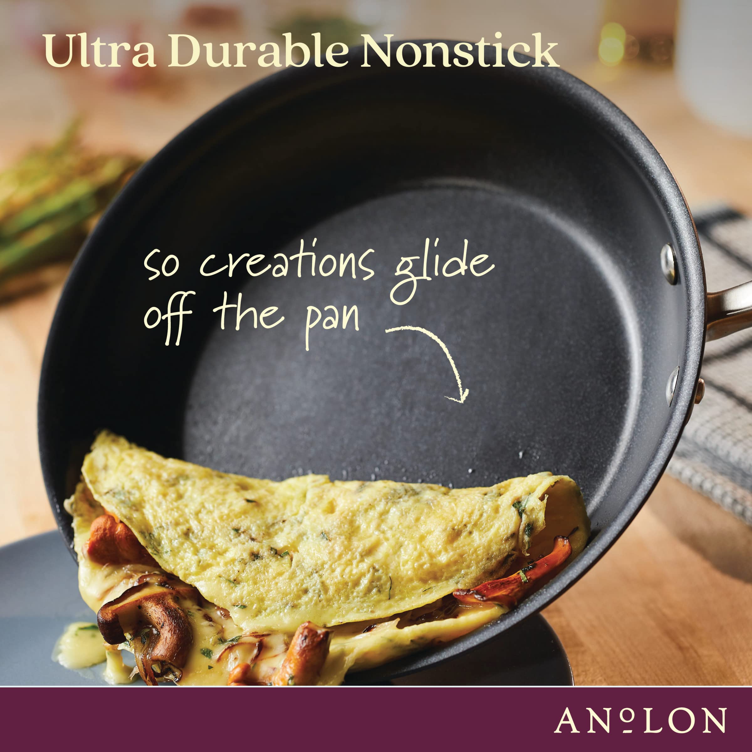 Anolon Advanced Hard Anodized Nonstick Casserole Dish/Casserole Pan With Lid - 7 Quart, Graphite Gray