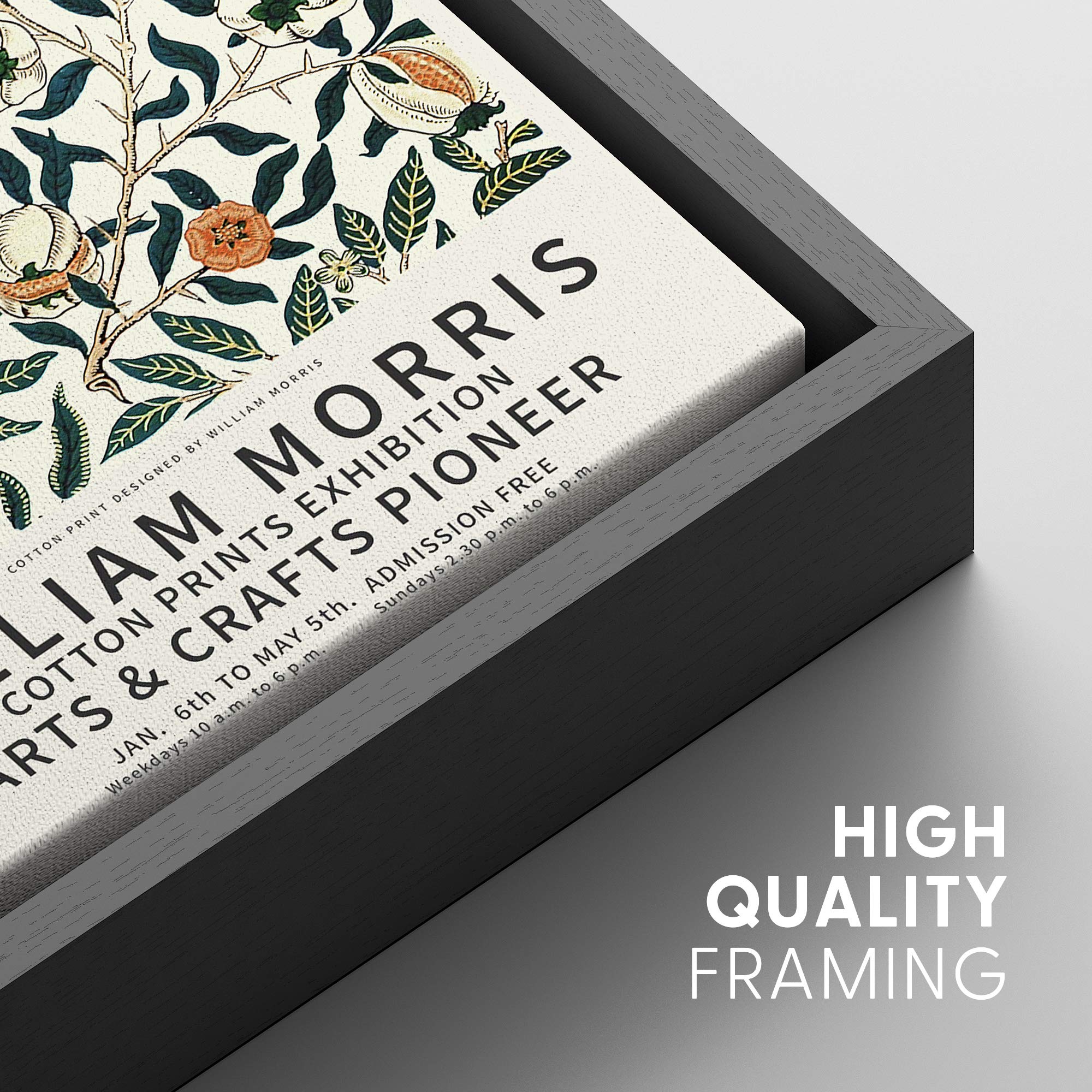 Idea4Wall Framed Canvas Print Wall Art Cotton Prints Exhibition Poster Master Artist William Morris Nature Wilderness Oil Painti