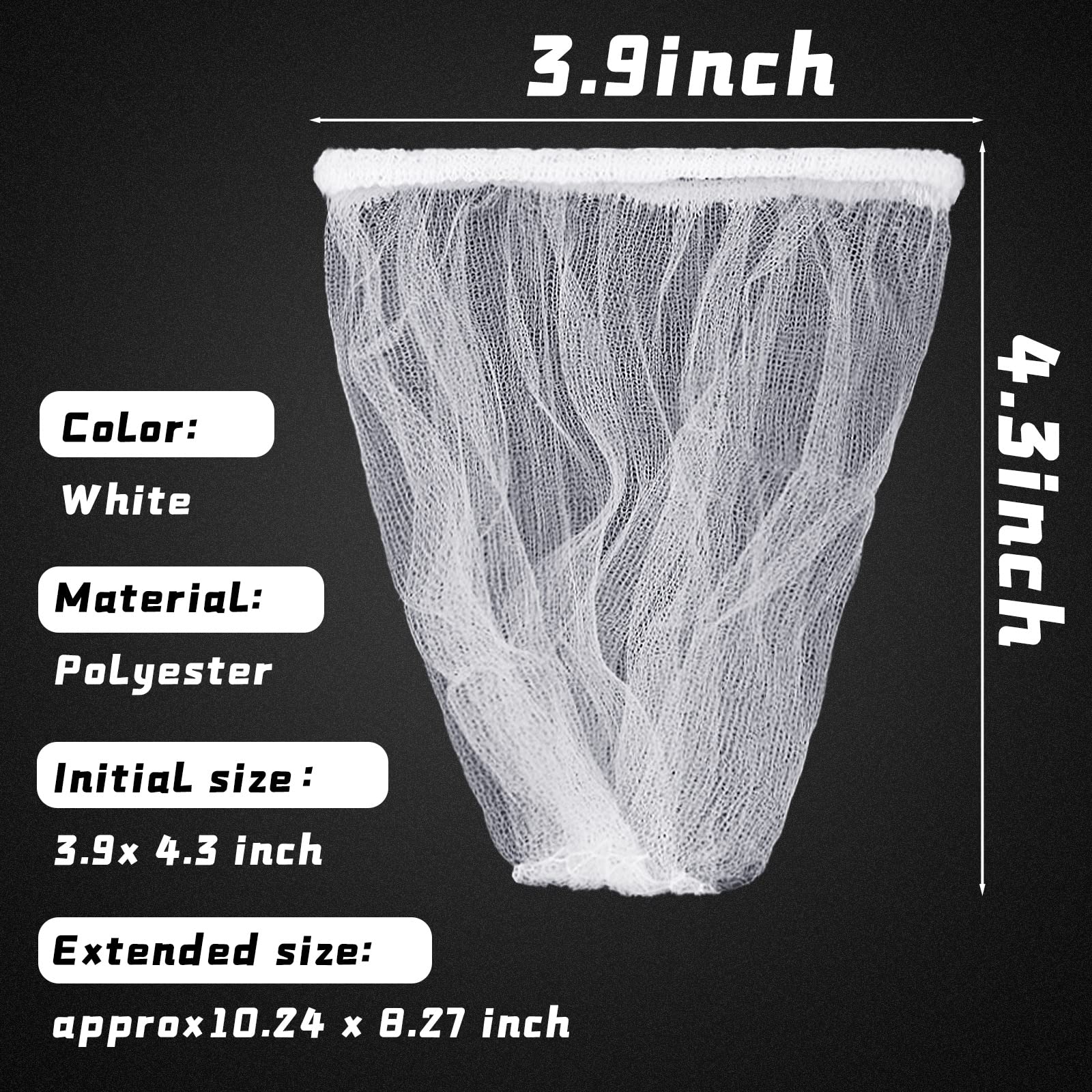 500 Pcs Disposable Mesh Sink Strainer Bags, Kitchen Sink Strainer Filter Mesh Bag Anti Clogging Elastic Kitchen Sink Strainer Me