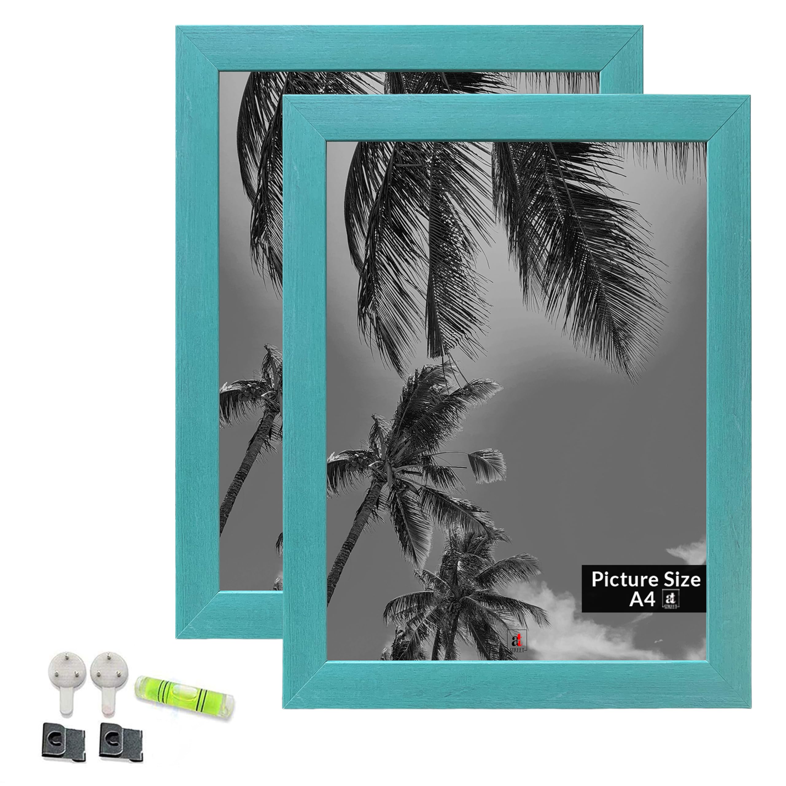 Art Street A4 Size Certificate, Document Photo Frames Set Of 2 For Home Decoration, Living Room, Office Decoration (Green, Size: