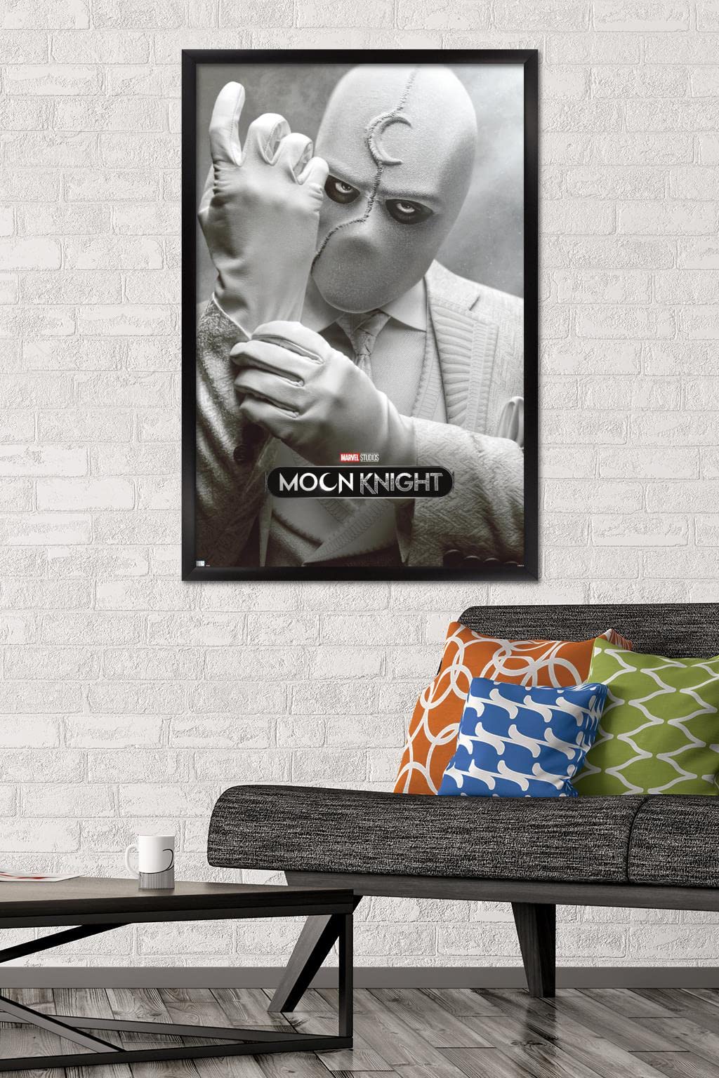 Trends International Marvel Moon Knight - Mr. Knight One Sheet Wall Poster, 22.375'' X 34'', Black Framed Version