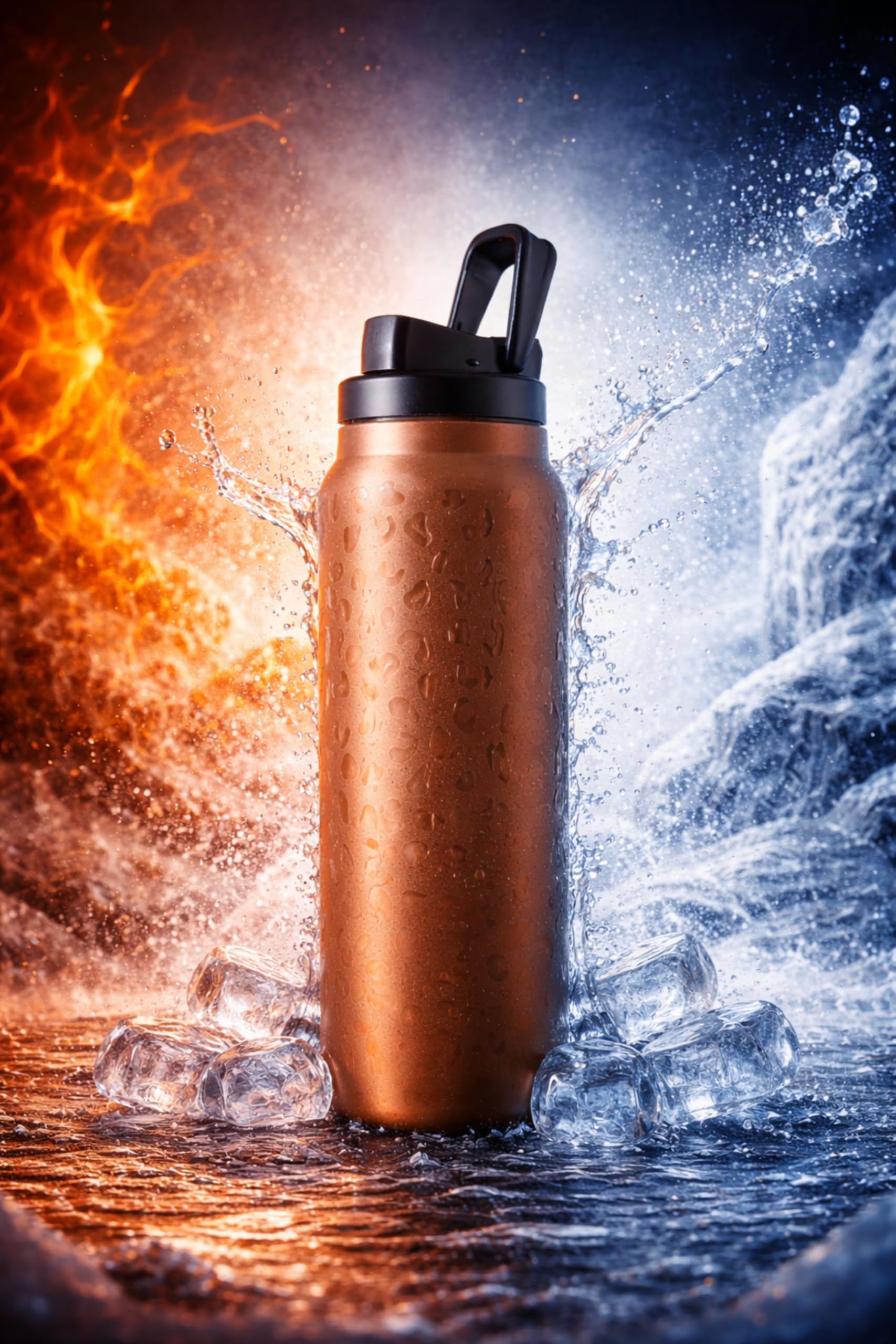The Better Home Pulse | 900Ml Stainless Steel Vacuum Insulated Printed Water Bottle | Bpa Free | Gym | Office | Home | Travel | 