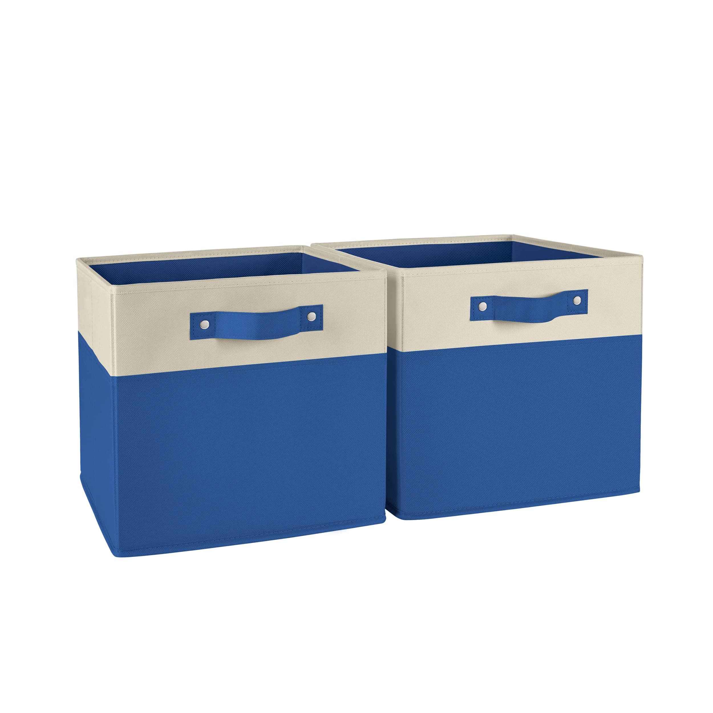 Riverridge Kids 2Pc 10.5In Two-Tone Folding Storage Bin Set- Blue