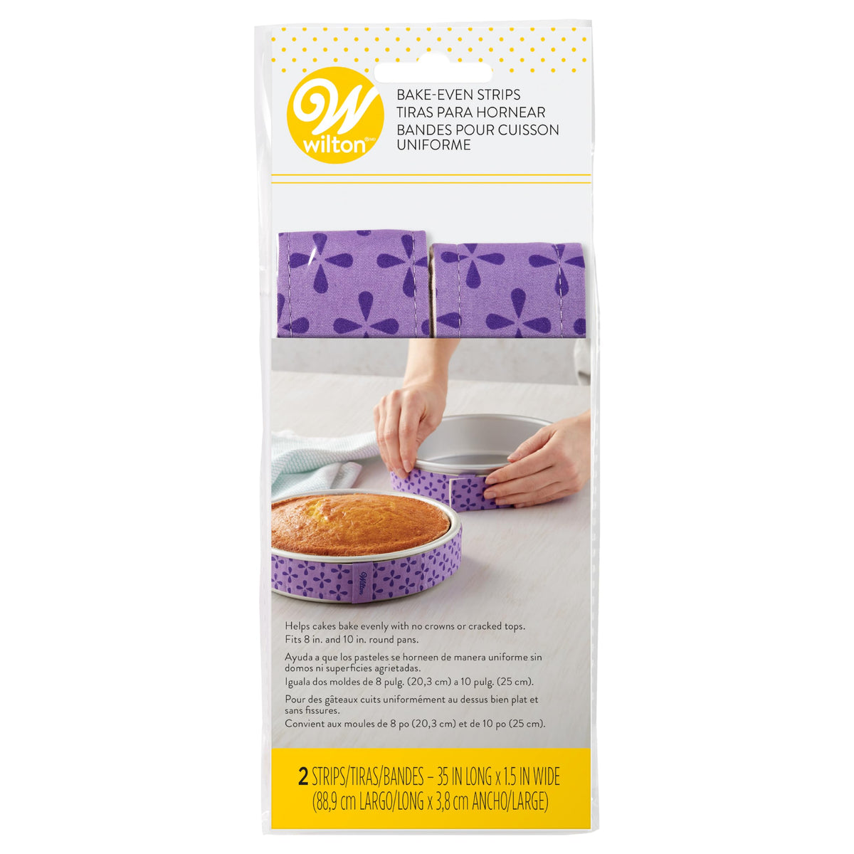 Wilton Bake Even Cake Strips, Cake Strips For Even Baking, Fabric Cake Strips For Perfect Cakes, Practical Bakery Supplies, 2-Pi