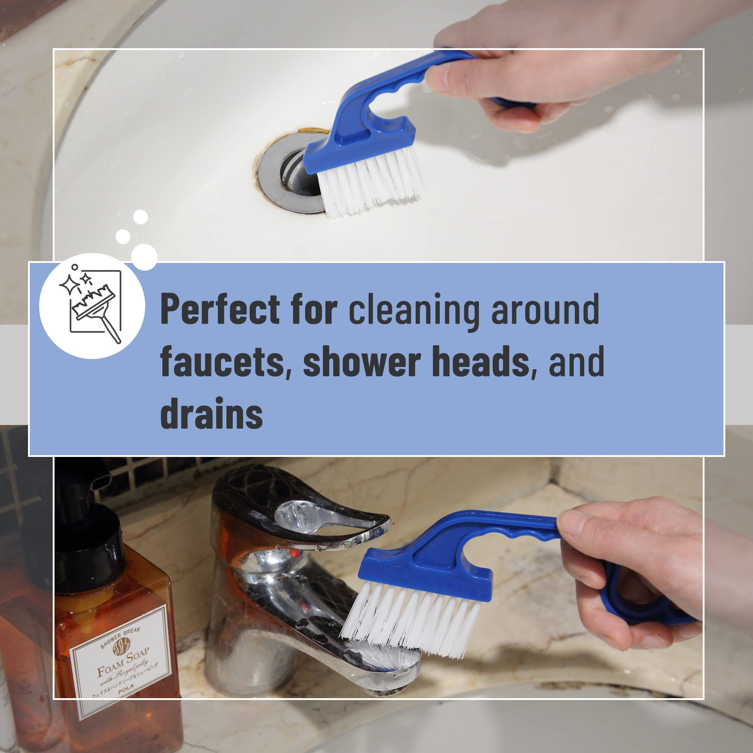 Slick- Window Track Cleaning Brush, 2 Pack, Window Cleaning Brush, Window Groove Cleaning Brush, Window Track Cleaner, Gap Clean