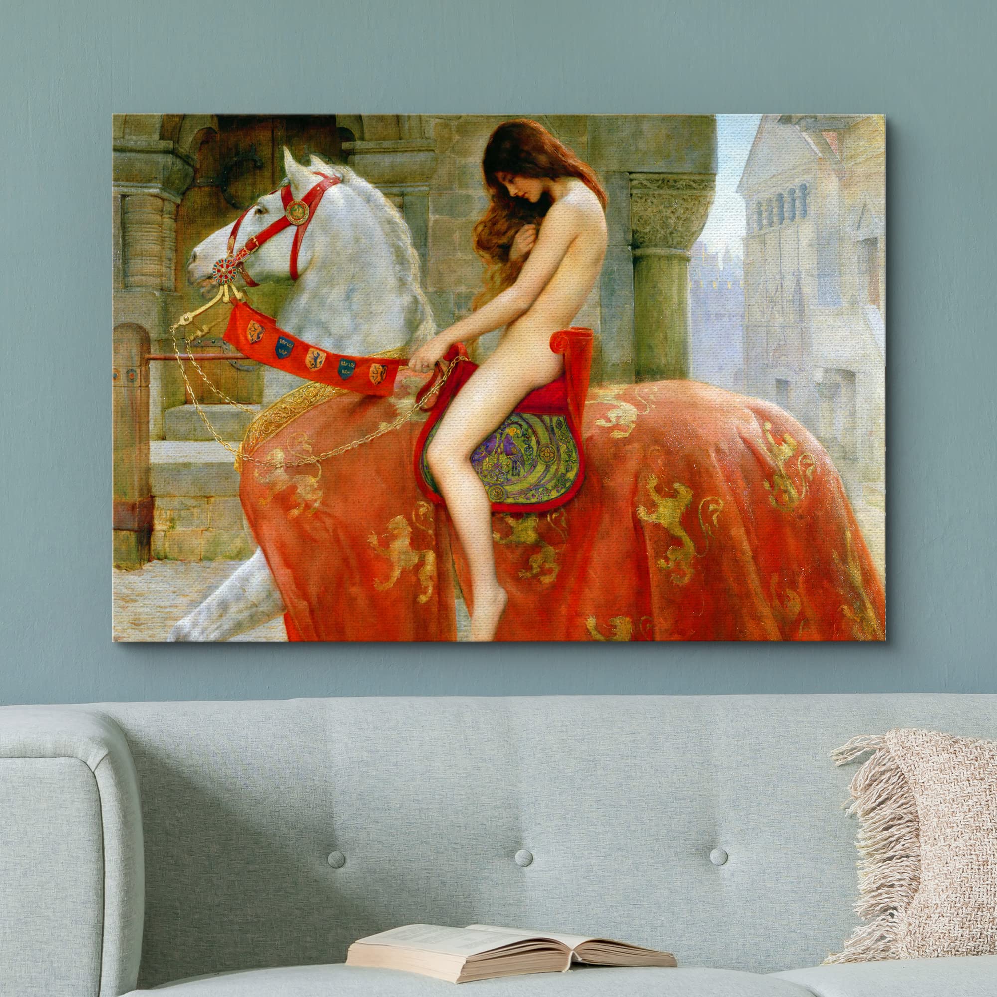 Lady Godiva By John Collier Giclee Canvas Prints Wrapped Gallery Wall Art | Stretched And Framed Ready To Hang - 24'' X 36''
