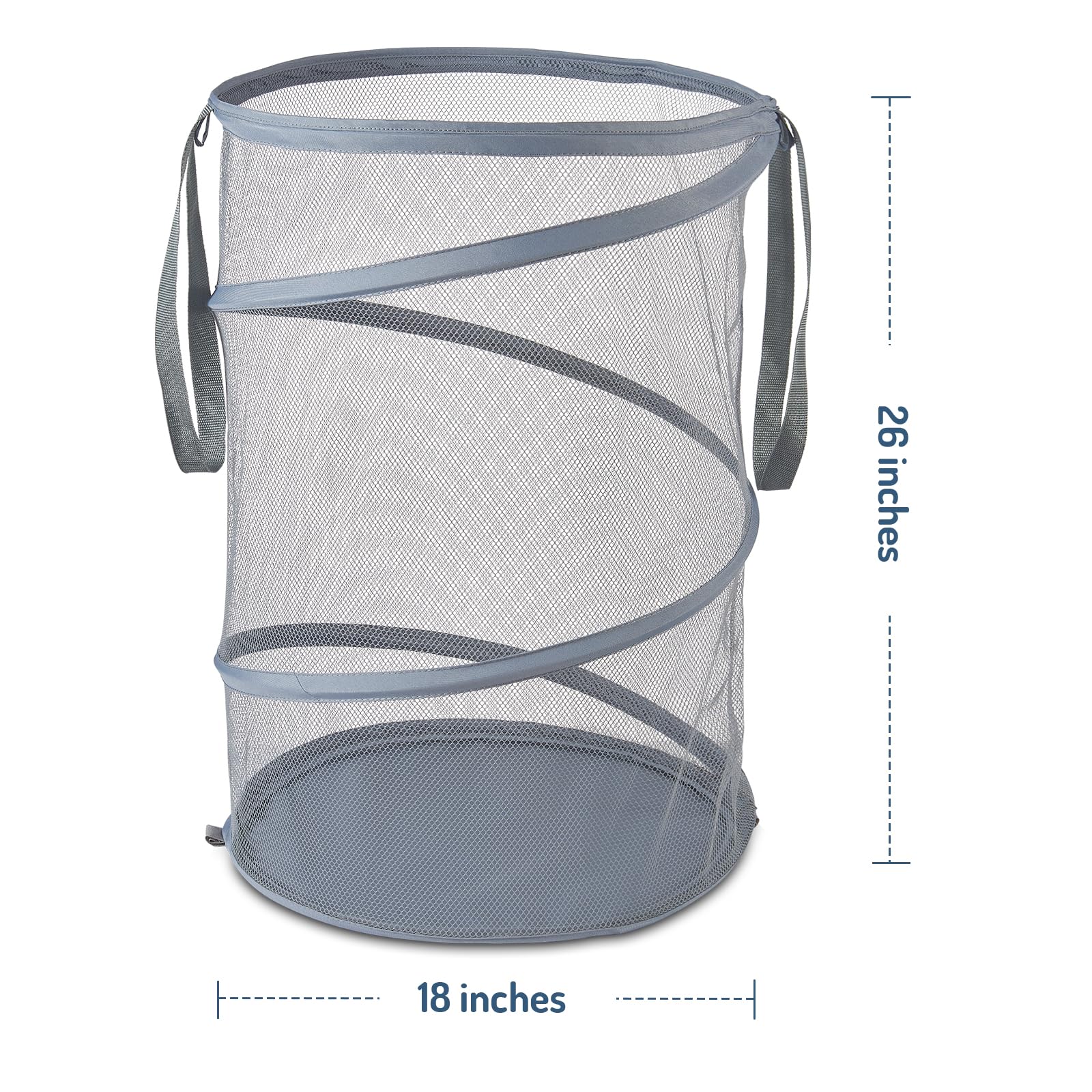 Mesh Popup Laundry Hamper 115L Collapsible Laundry Basket Extra Large Capacity Foldable Clothing Storage Basket With Handles 26