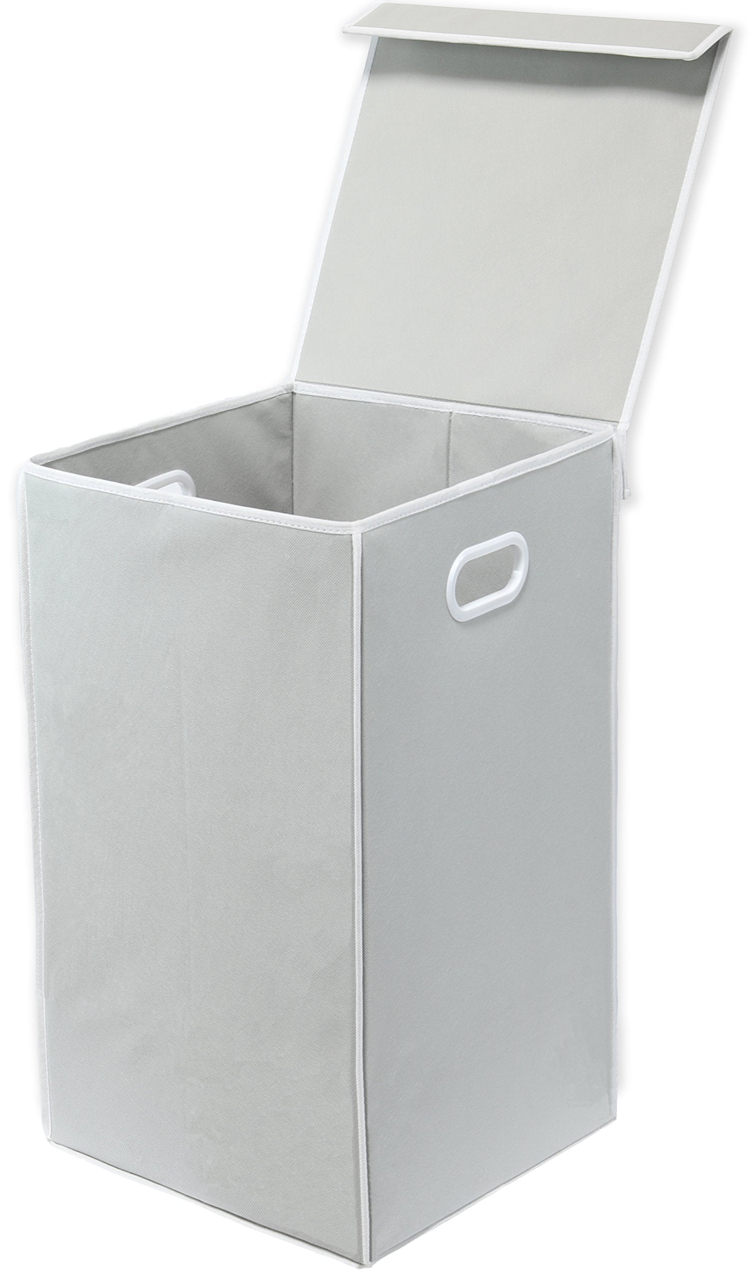 Simple Houseware Foldable Laundry Hamper Basket With Lid, Grey