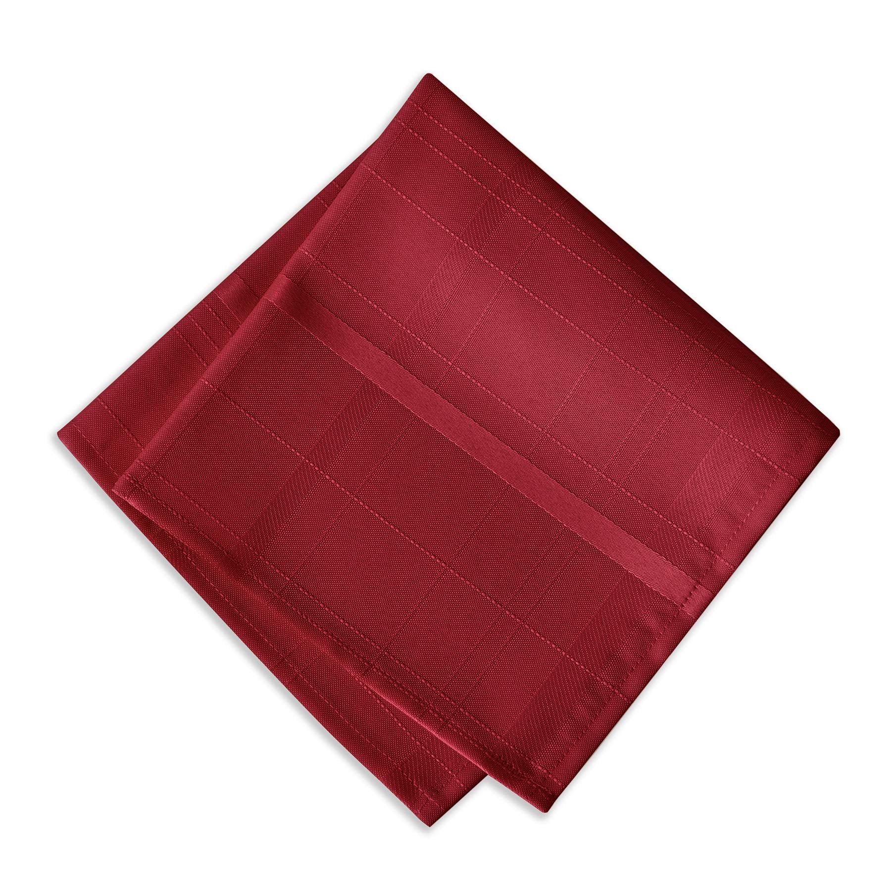 Newbridge Elegance Plaid Christmas Fabric Napkin Set, 100% Polyester, No Iron, Soil Resistant Holiday Napkins, Set Of 4 Fabric N