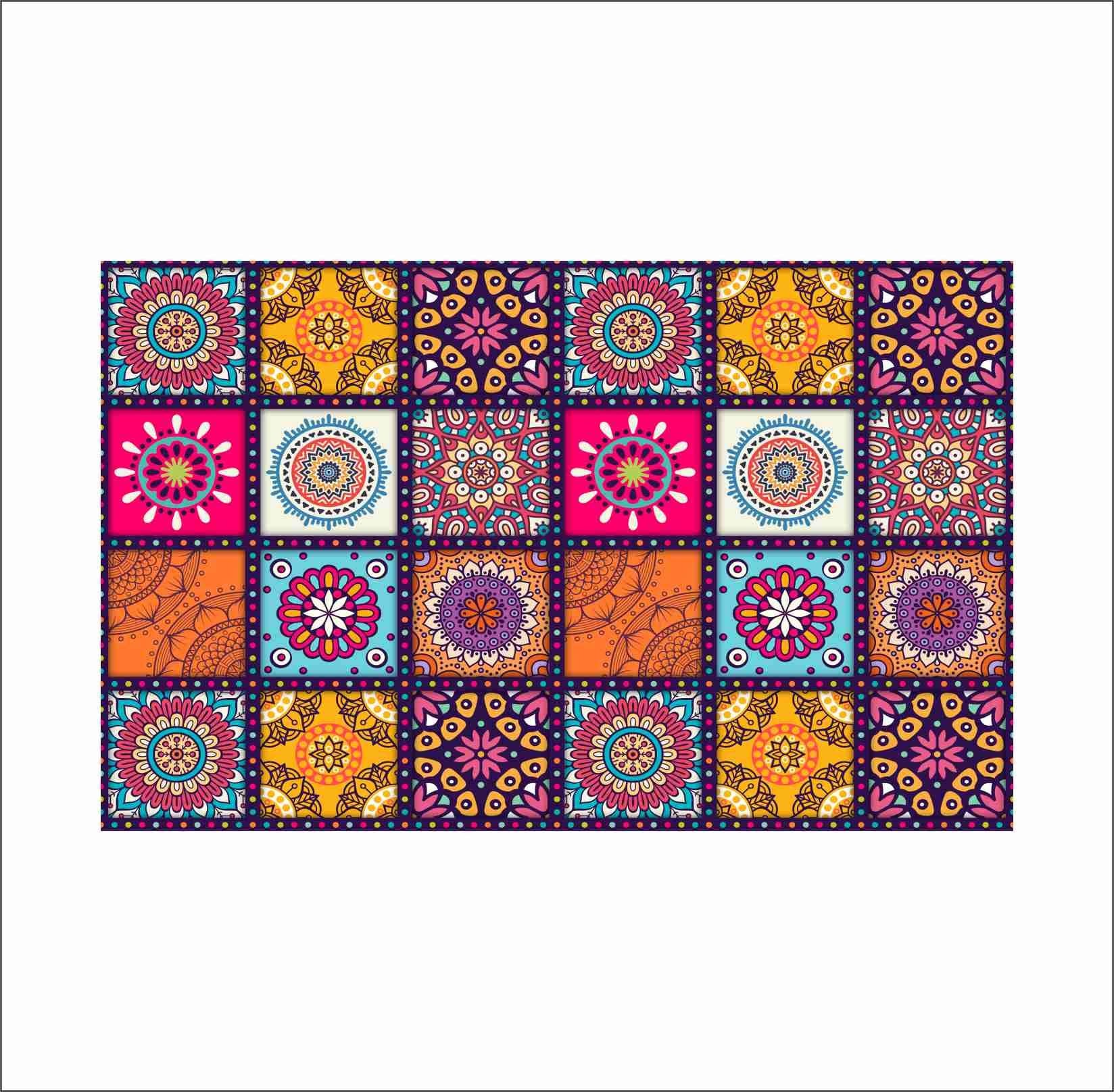 Wall Attraction Waterproof Self Adhesive Peel Off Easy Clean Beautiful Kitchen Wall Tiles Sticker Size - 30X18.3Inch Material -