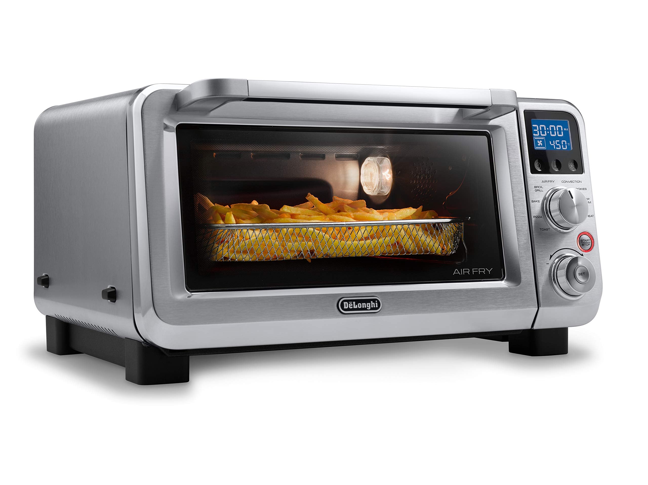 De'Longhi Air Fry Oven, Premium 9-In-1 Digital Air Fry Convection Toaster Oven, Grills, Broils, Bakes, Roasts, Keep Warm, Reheat