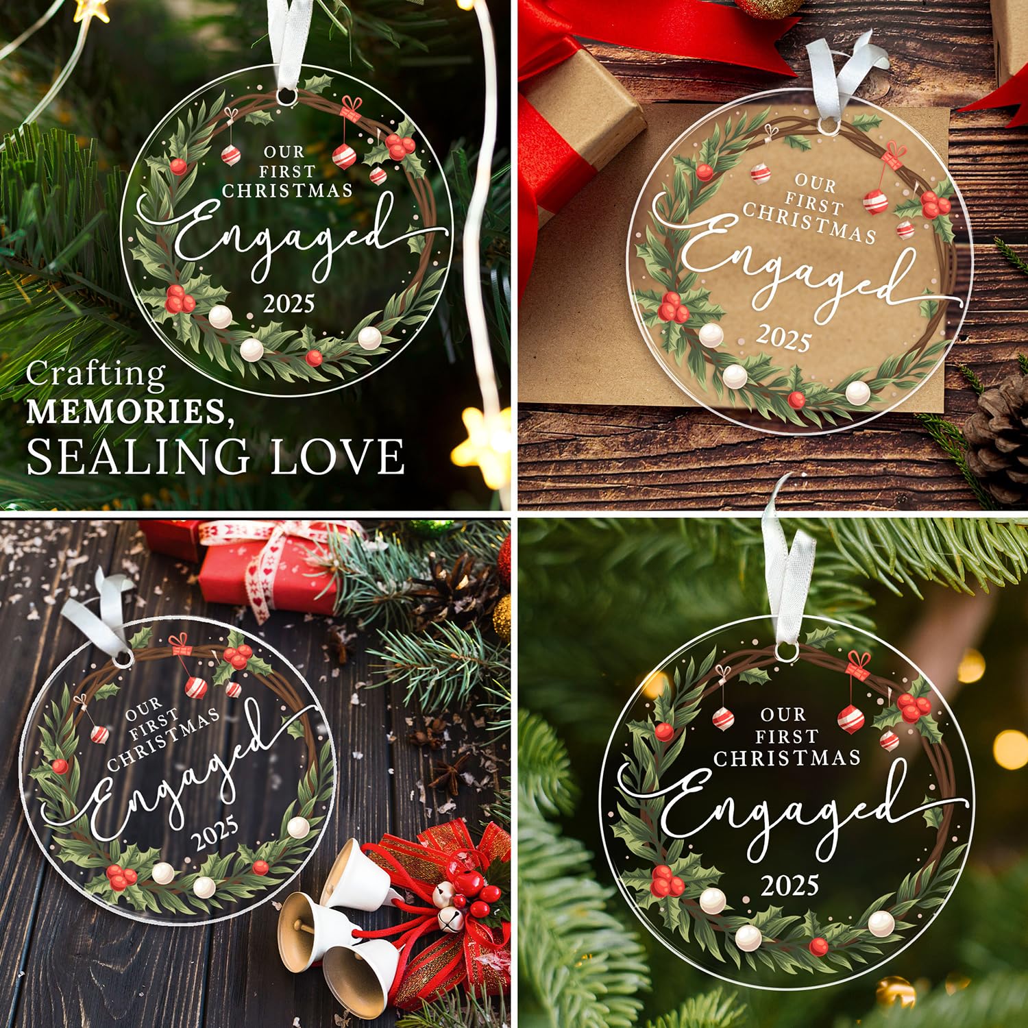 HEXMOZ Engagement Gifts for Couples - Engagement Gift for Women, Fiance, Her, Bride to Be, Newly Engaged Couples - First Christm