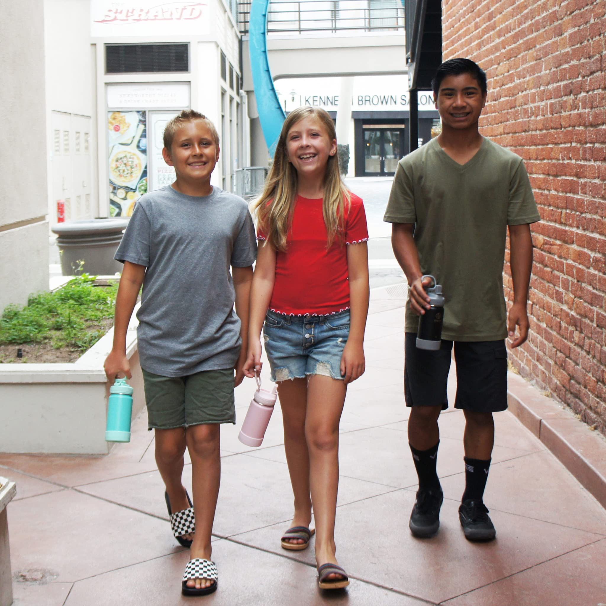 Takeya Actives Kids 14 Oz Vacuum Insulated Stainless Steel Water Bottle With Straw Lid, Seafoam