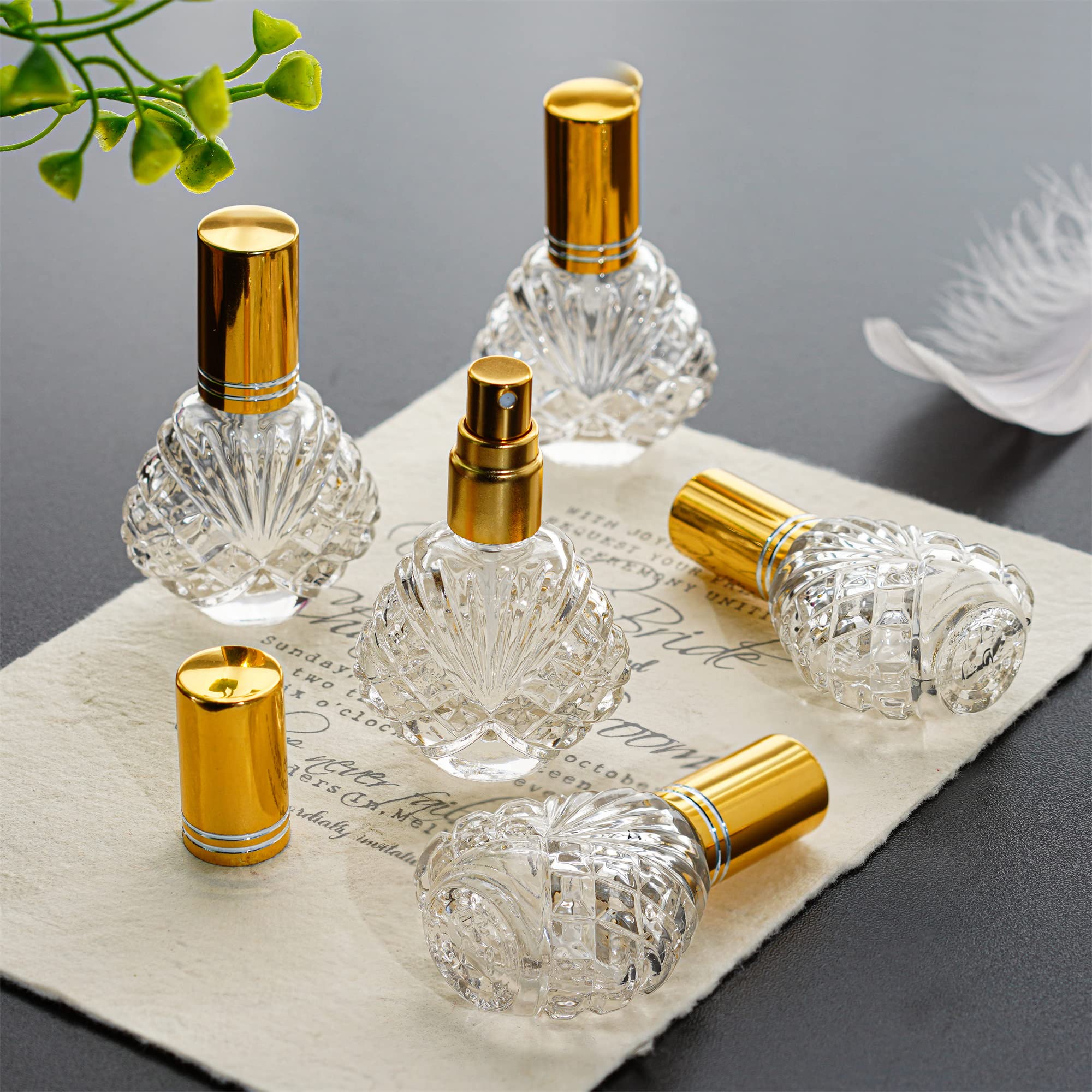 Yu Feng 12Pcs 15Ml Glass Bottle Perfume Atomizer Refillable Spray Empty Perfume Bottle With Funnels Pipettes Dispenser For Perfu
