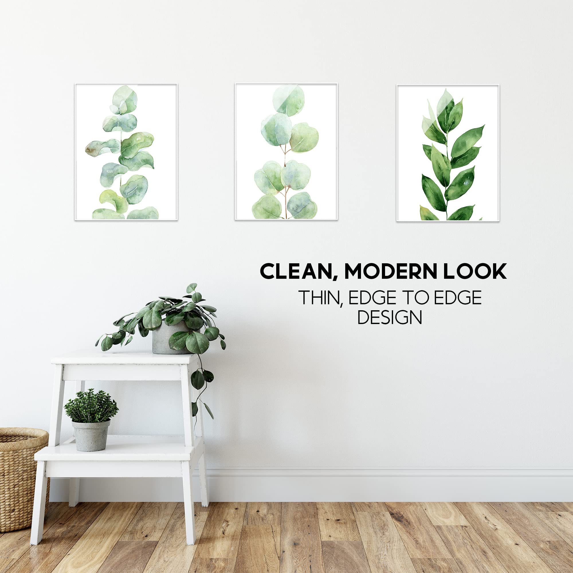 Mantello 11 x 17 Frame, Clean Look White Front-Loading Poster Frame, 3-PACK, 11x17 Picture Frame