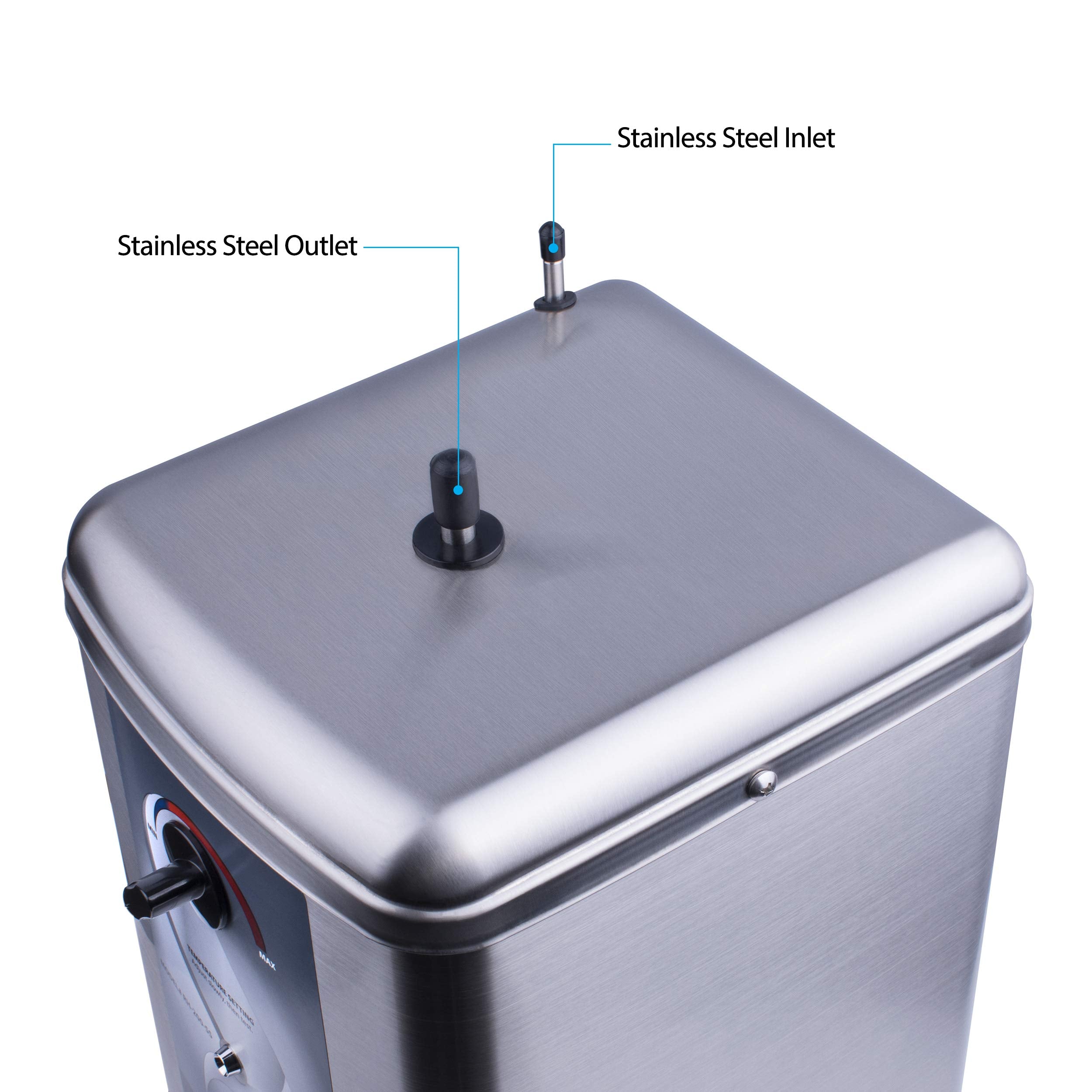 Ready Hot 41-RH-200-F560-BN Instant Hot Water Dispenser System  2.5 Quarts  Manual Dial Dual Lever Hot and Cold Water Faucet Brushed Nickel