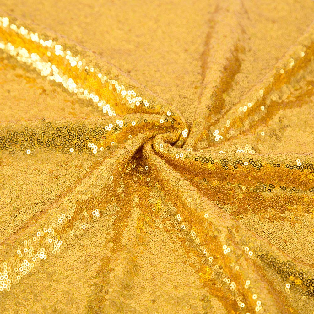 Jyflzq Gold Sequin Table Runner 12''X108'' Pack Of 5 Glitter Sequin Fabric Table Linens Runner Sparkly Sequin Runners For Table