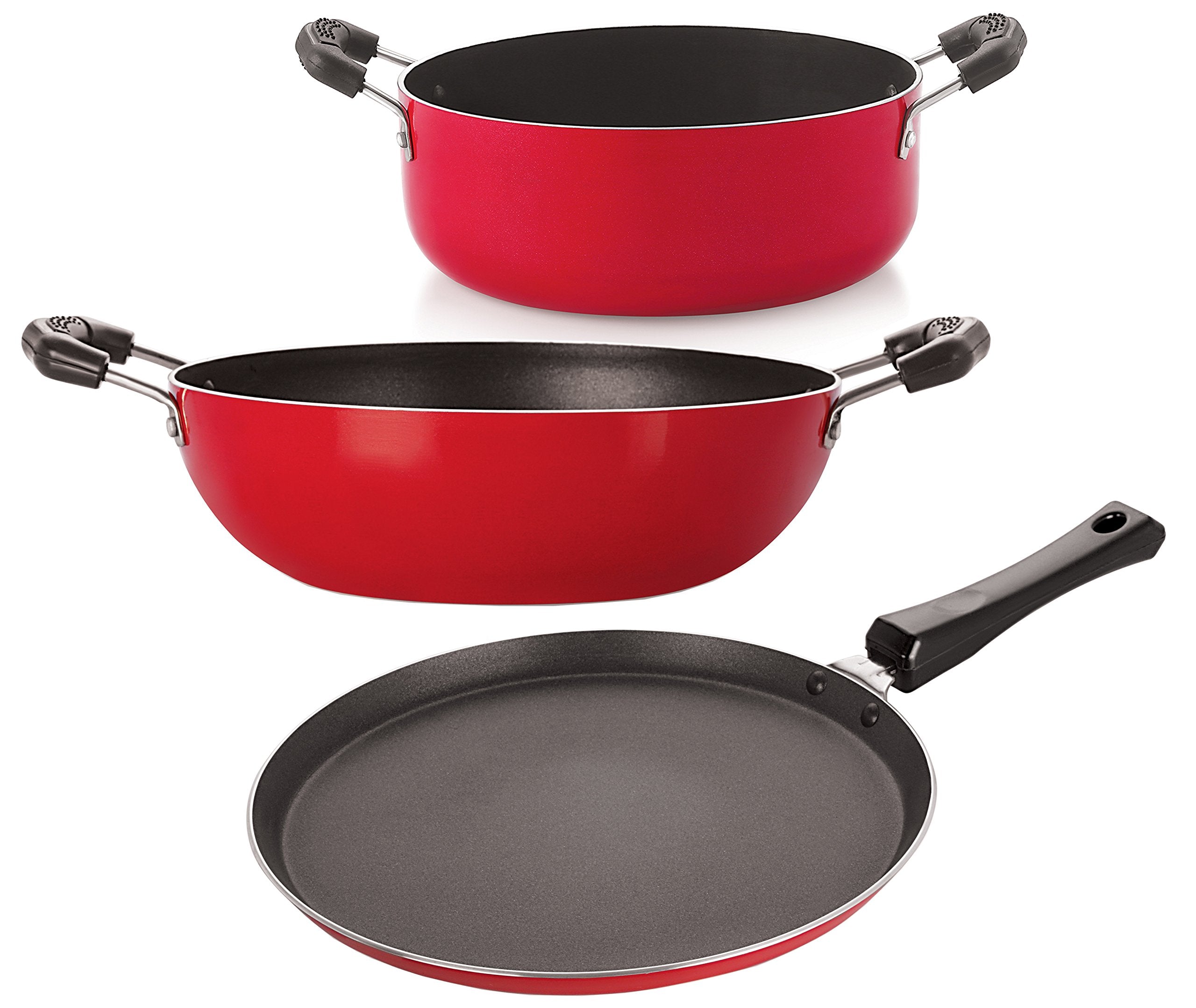 Nirlon 3 Piece Non Stick Aluminium Kitchen Cooking Combo Utencil Set