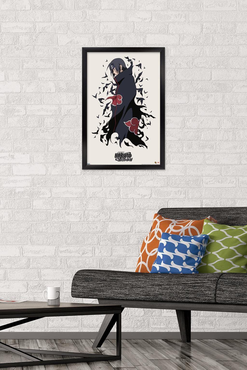 Trends International Naruto Shippuden - Itachi Wall Poster, 14.725'' X 22.375'', Black Framed Version
