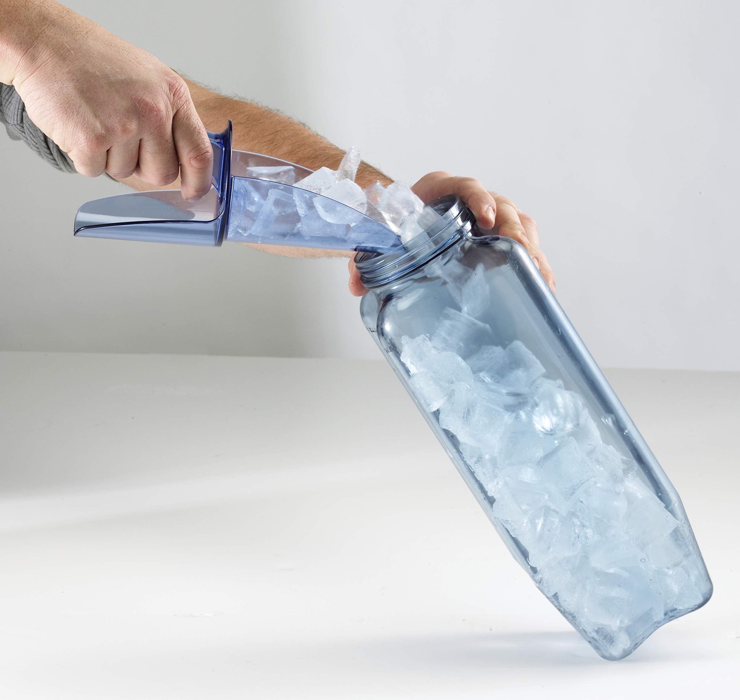 San Jamar Rapi-Kool Plastic Rapid Cooling Commercial Food Paddle With Hang Tag For Restaurants, Kitchens, 128 Ounces, Blue