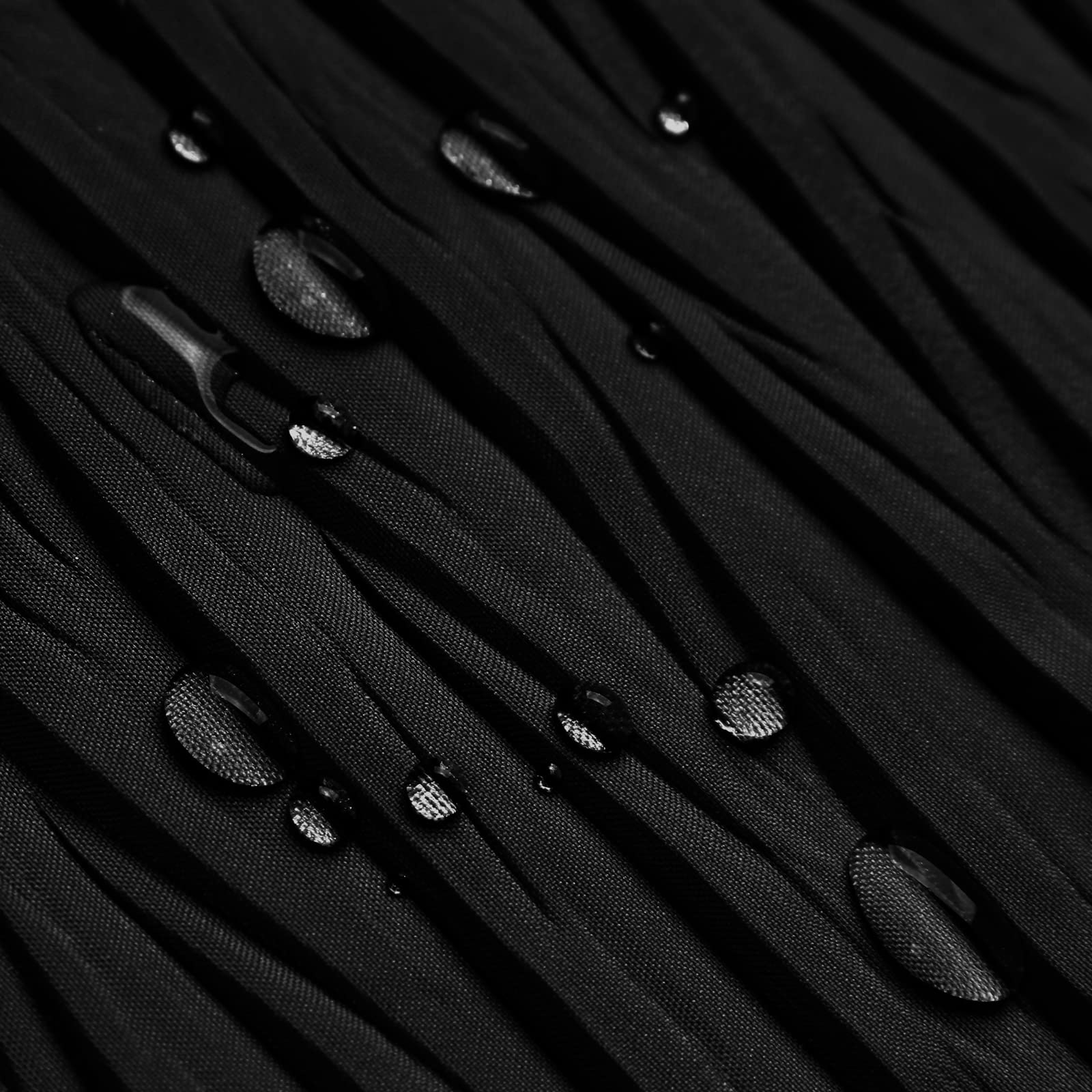 Black Shower Curtain Sets With Hooks, Ombre Black Shower Curtains For Bathroom, Textured Fabric Shower Curtain Liner, 72 X 72 In
