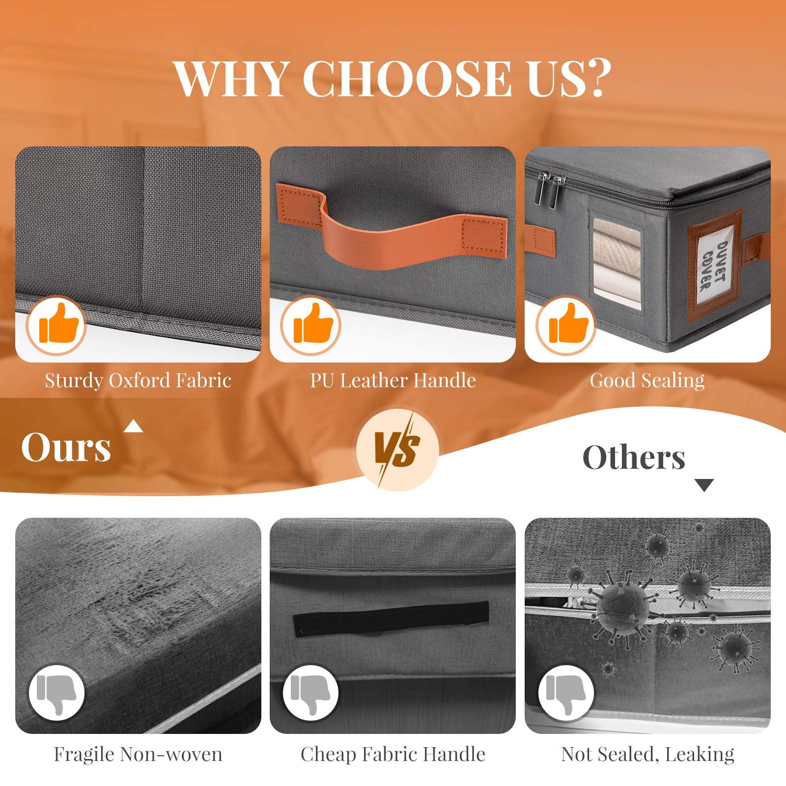 8 Pack Sheet Organizers and Storage (King & Queen Size), Foldable Linen Closet Bed Sheet Organizer with Window, Folding Bedding