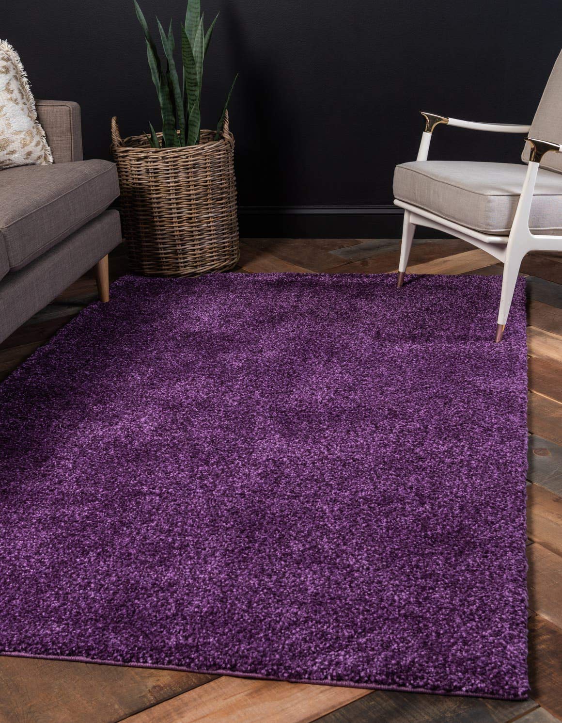 Unique Loom Solo Collection Area Rug - Calabasas (5 3 x 7 7 Rectangle, Violet)
