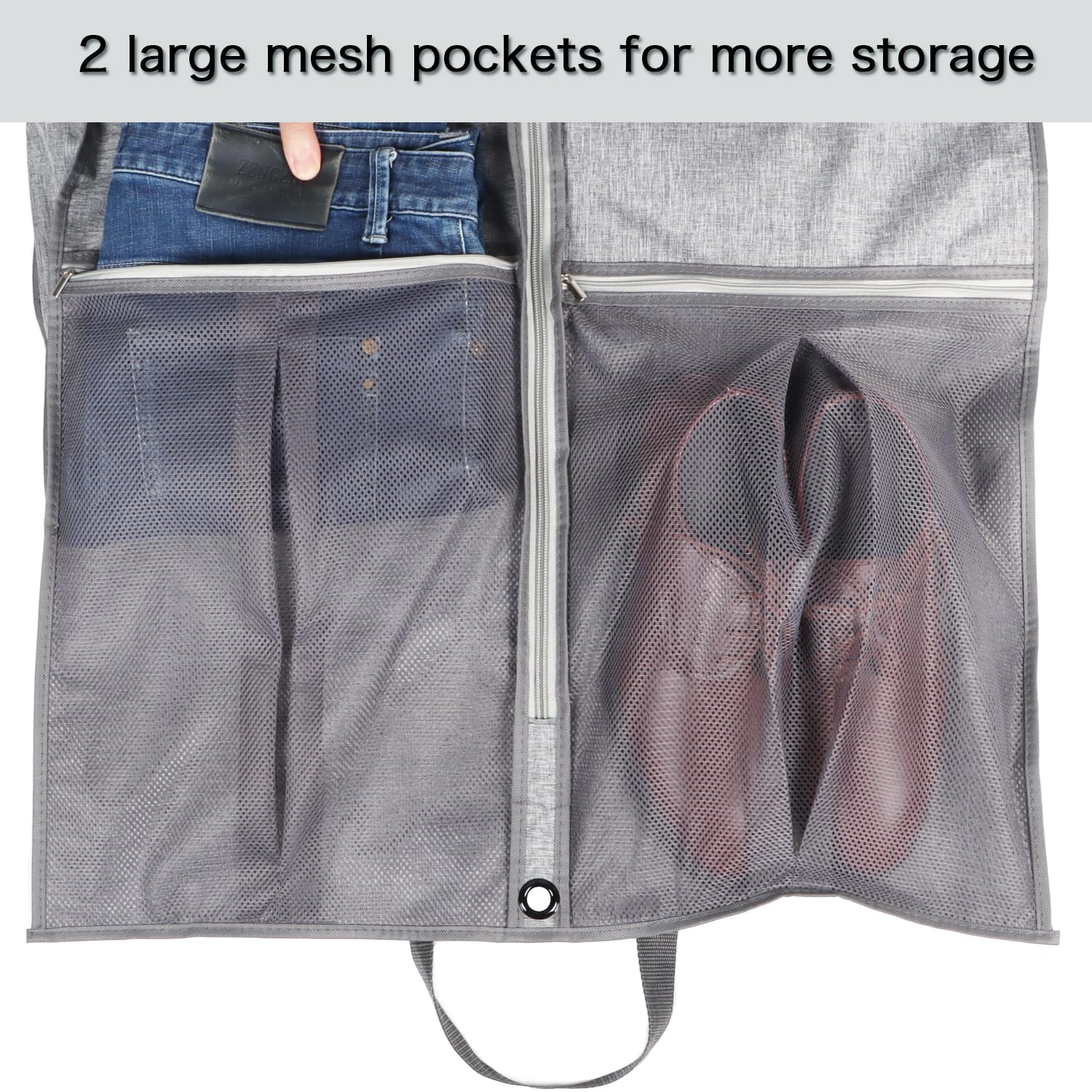 Zilink Heavy Duty Garment Bags For Travel 43   Suit Bags For Hanging Clothes Waterproof Gusseted Suit Cover Bags For Closet Stor