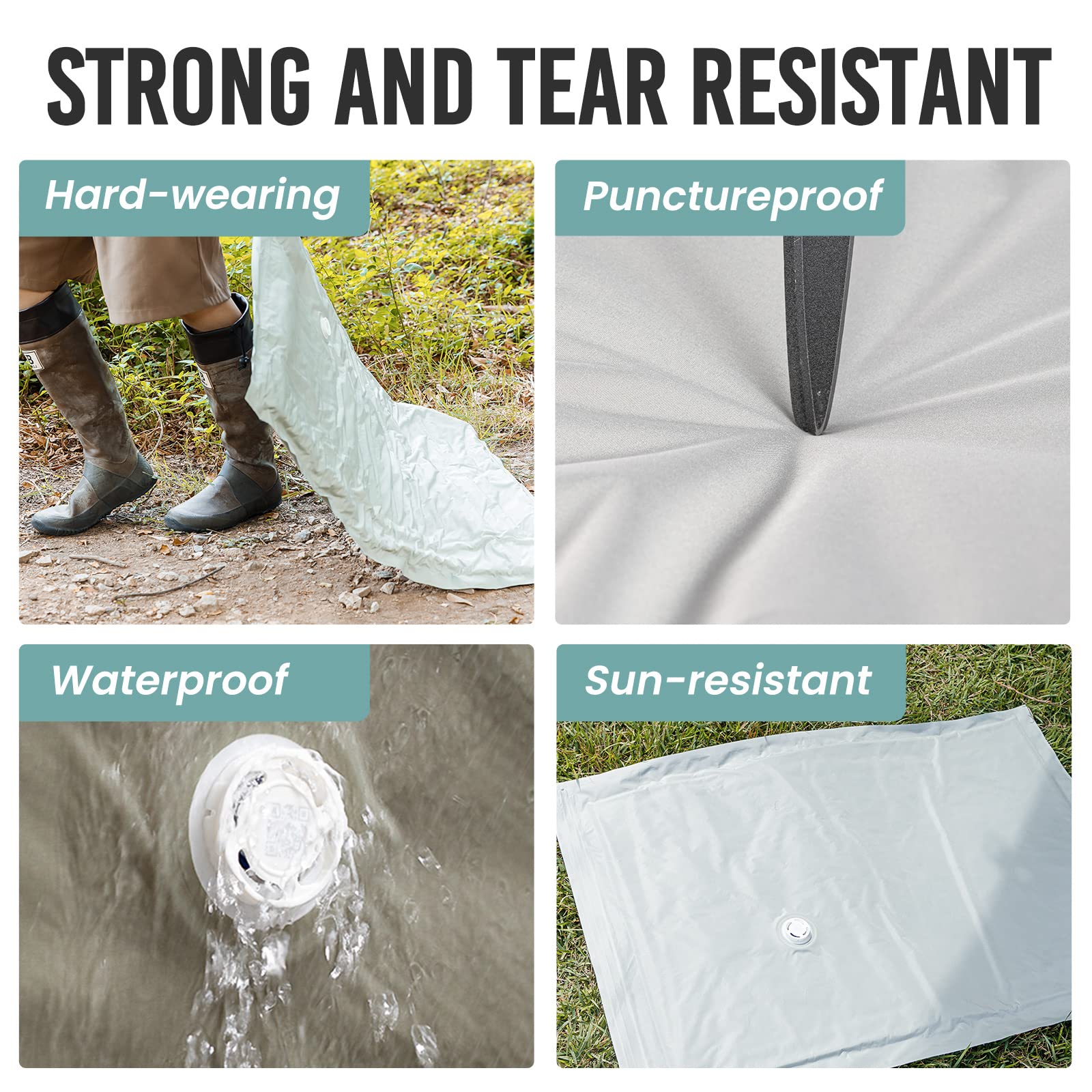 Taili Fabric Vacuum Storage Bags 4 Pack, Space Saver Bags (40W X 27L Inch), Outdoor Jumbo Vacuum Seal Bags For Camping, Storage