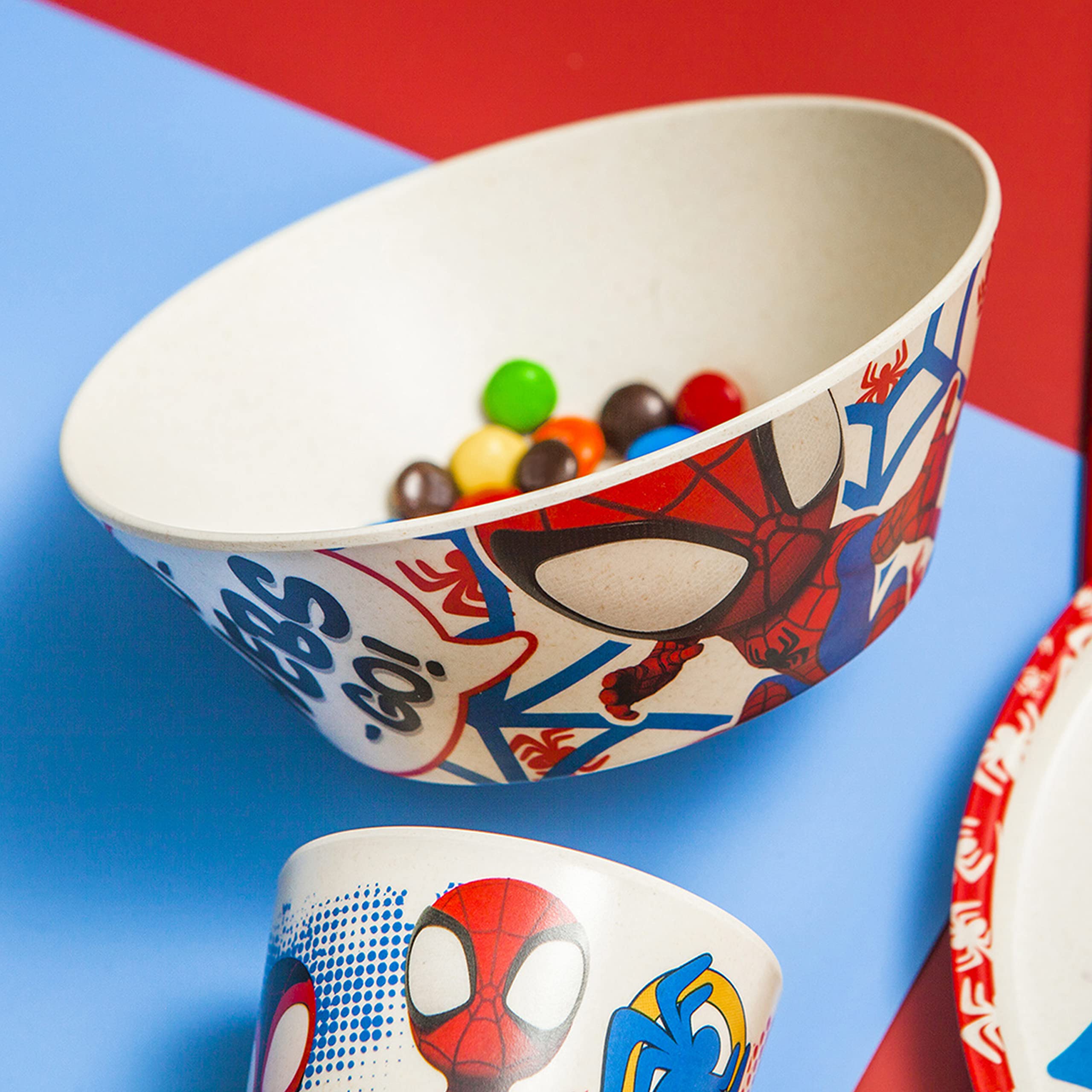 Zak Designs Marvel Spider-Man Dinnerware Set For Kids Includes 8'' Plate, 6'' Bowl, And 10Oz Tumbler, Durable And Sustainable Me