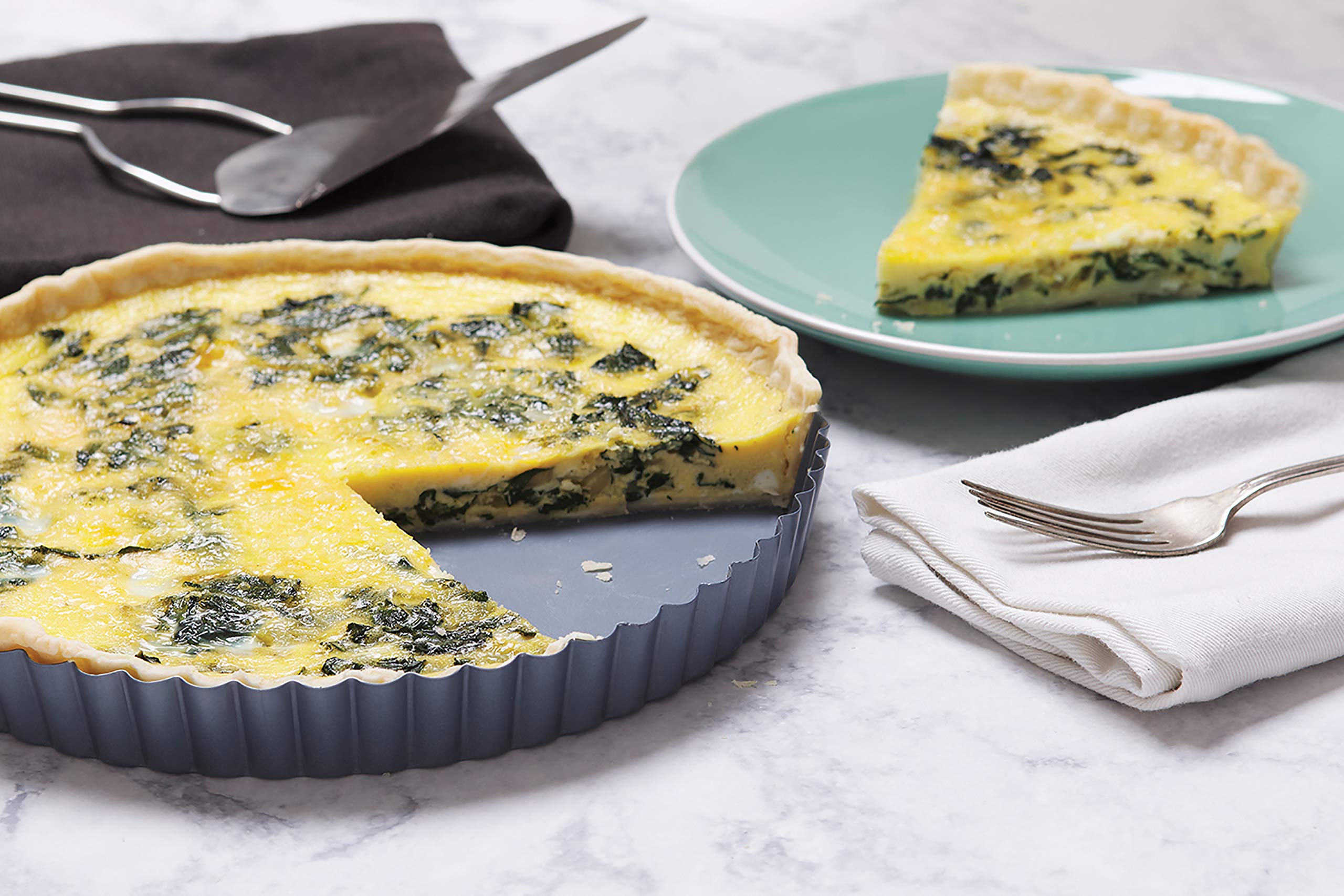 Fox Run Non-Stick Tart Removable, 9.5 Inches, Loose Bottom Quiche Pan
