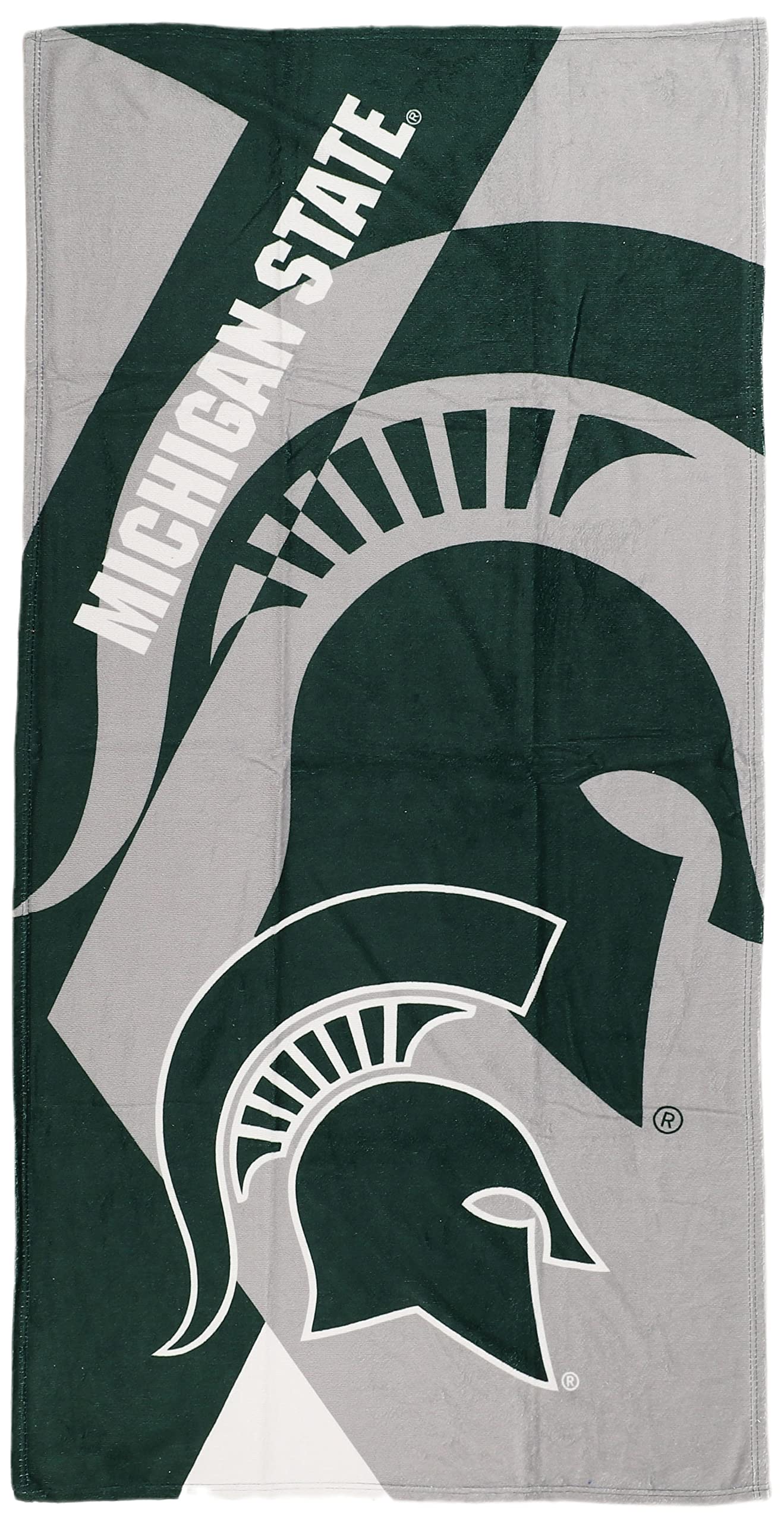 Northwest Michigan State Spartans 30 x 60 Inch Beach Towel, Puzzle Design