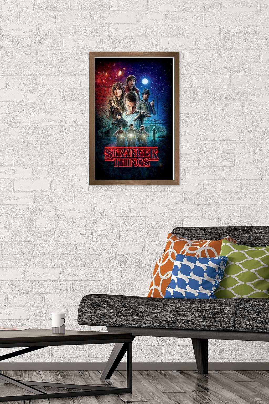 Trends International Netflix Stranger Things - One Sheet Wall Poster, 14.72'' X 22.37'', Bronze Framed Version
