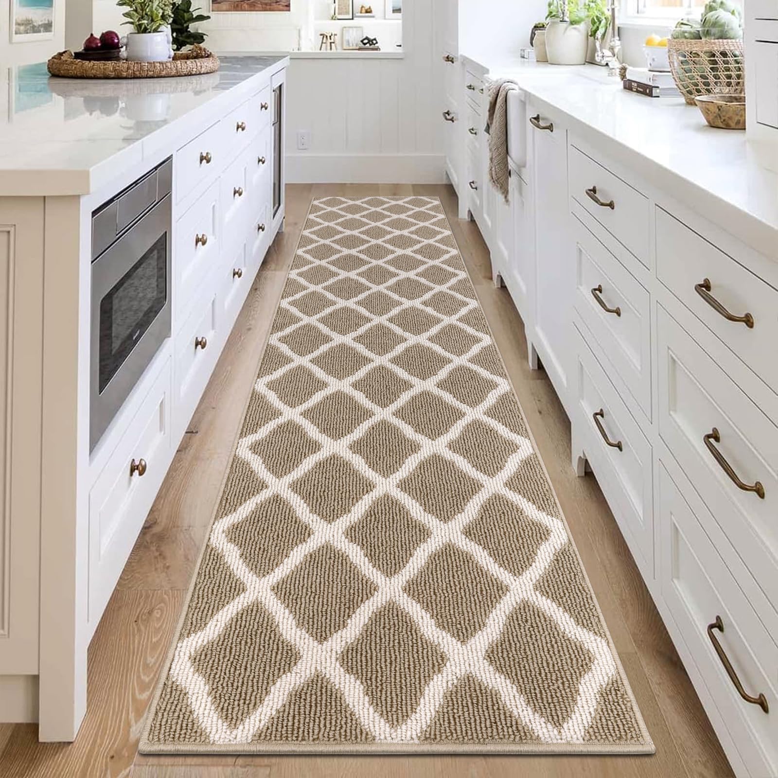 SHACOS Runner Rugs 2x8 ft Kitchen Entrance Hallway Rug Runner Non Slip Washable Dirt Trapper Stain Resistant Entryway Runner Ind