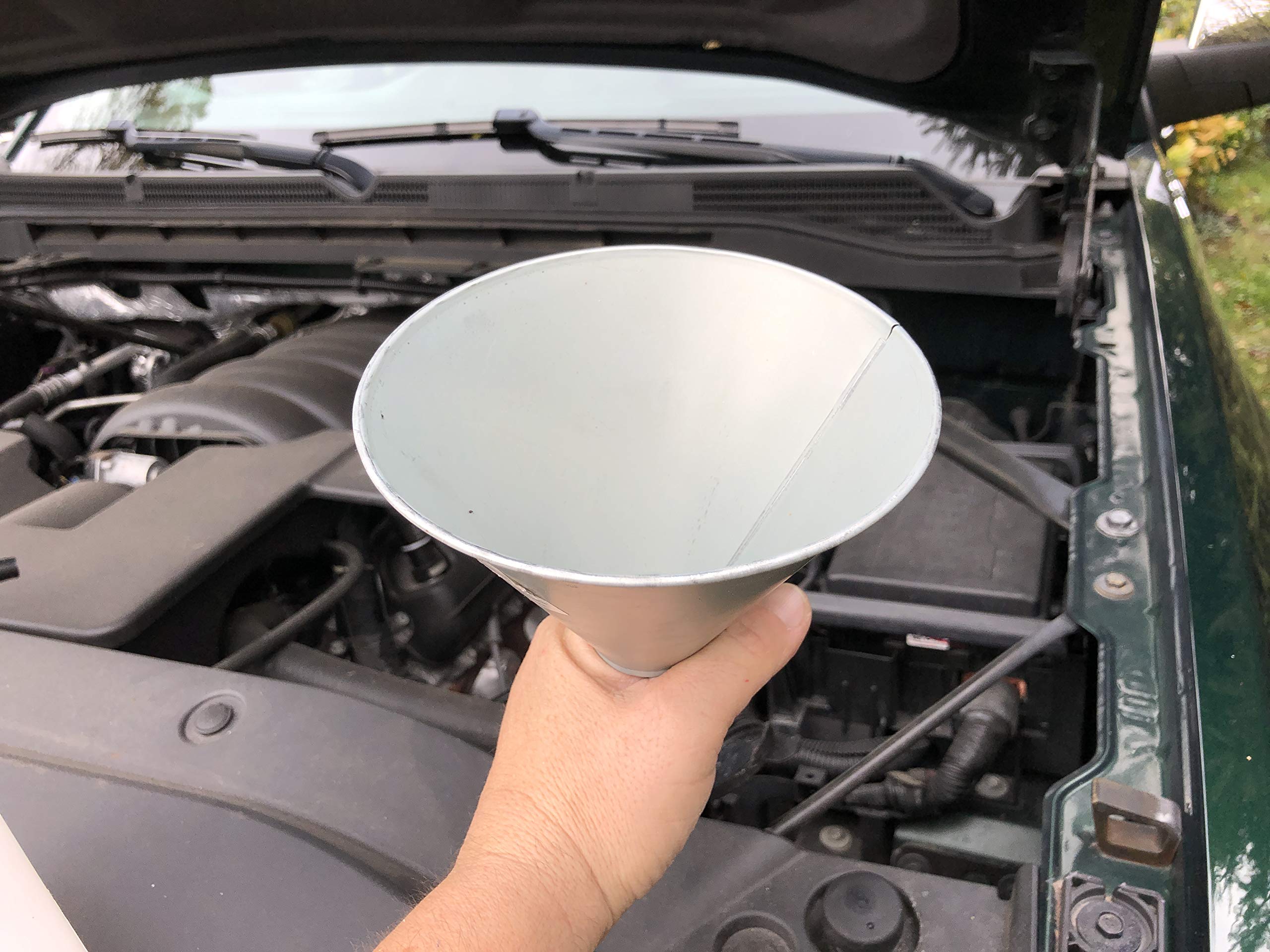 Lubrimatic 75-007 Utility Funnel W/ 12'' Flexible Extension - 1 Quart,Silver