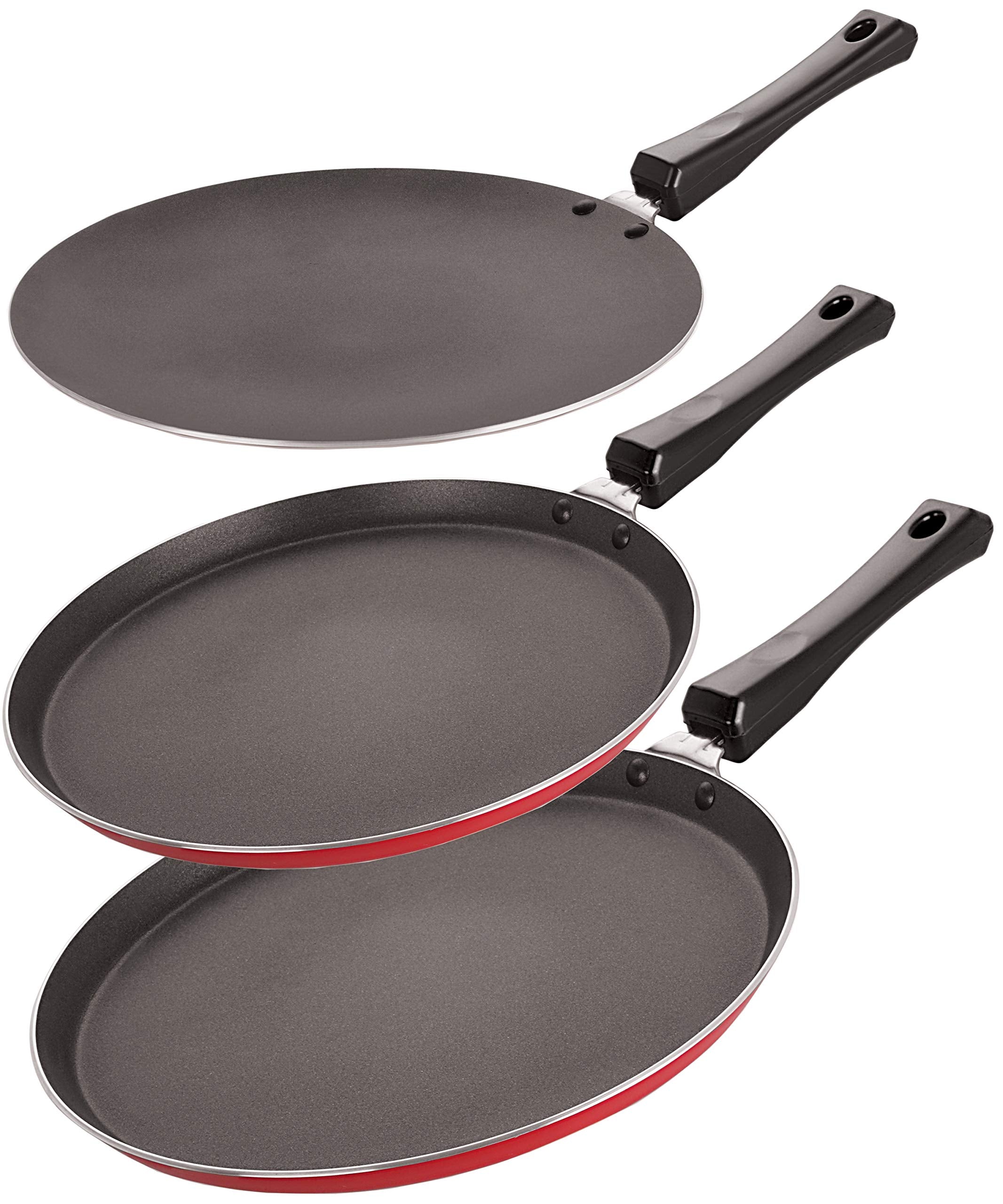 Nirlon NonStick Pfoa Free 3 Piece Gas Compatible Cooking Essential Gift Item Set With Supreme Quality