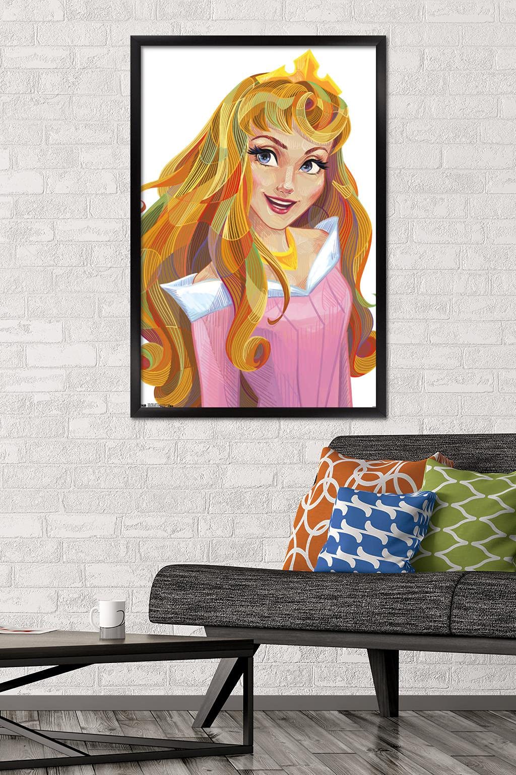 Trends International Disney Sleeping Beauty - Aurora - Stylized Wall Poster, 22.375'' X 34'', Black Framed Version