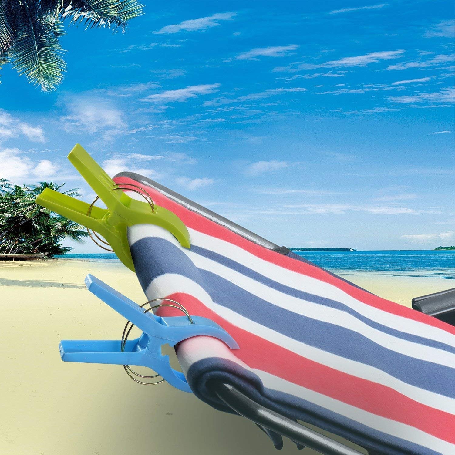 12pcs Beach Towel clips  URAQT Bathroom Towel clips  Large Towel Pegs and Bright color Plastic Quilt clips for Sunbeds  Sun Loungers  Pool chairs  Laundry and More