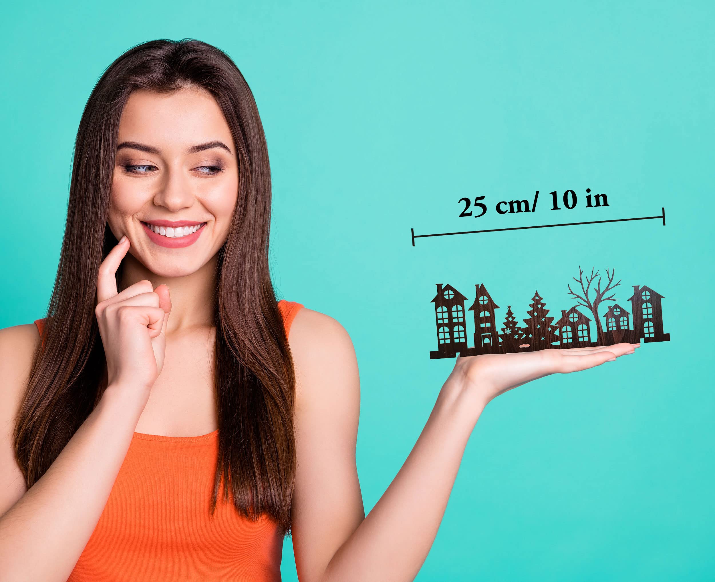 Incredible Gifts India Christmas Diy Decorations For Home Without Candle (Wood, 10X4 Inches)