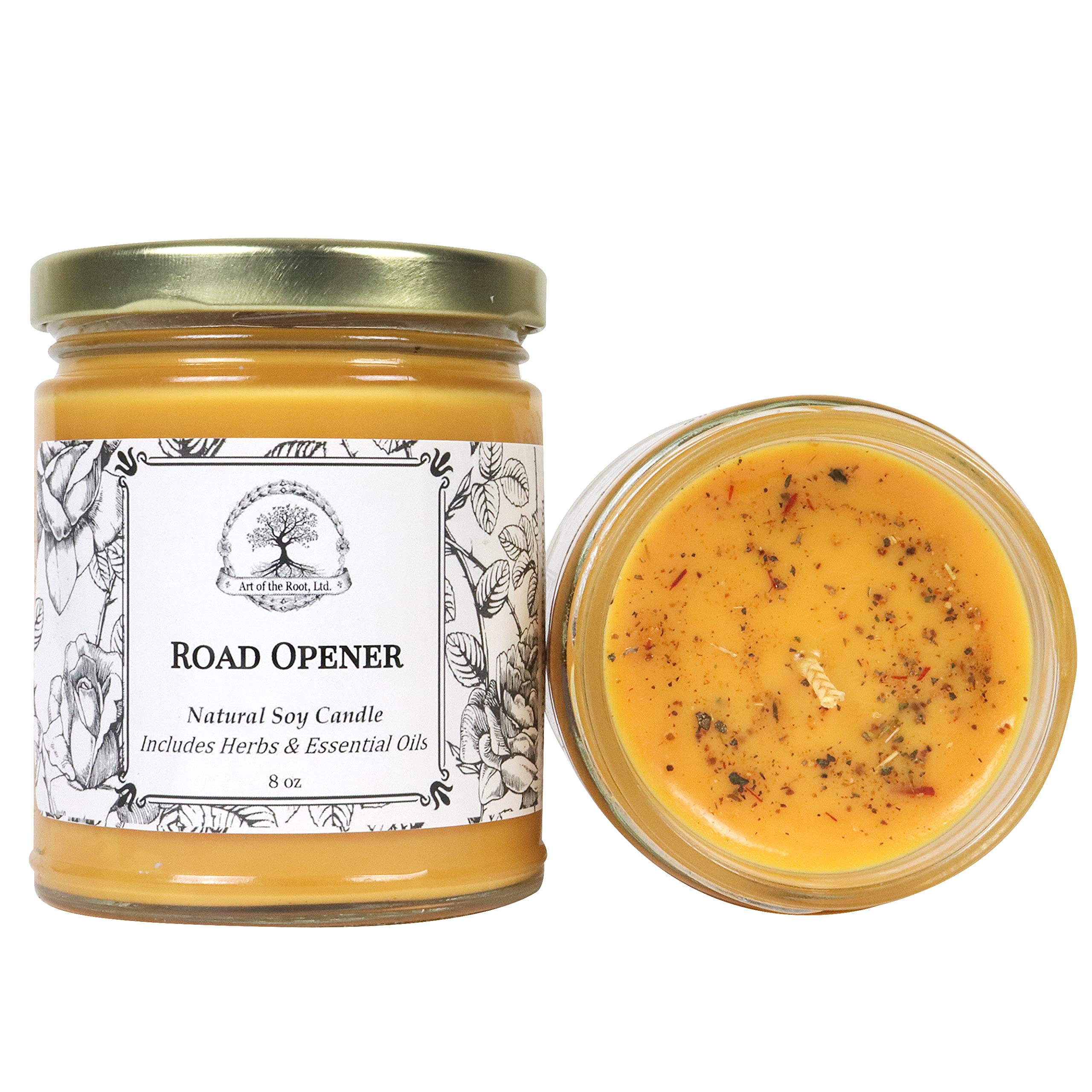 Road Opener Spell Candle by Art of the Root | Herbs & Essential Oils, Natural Soy Wax | Abre Camino | New Opportunities, Beginni