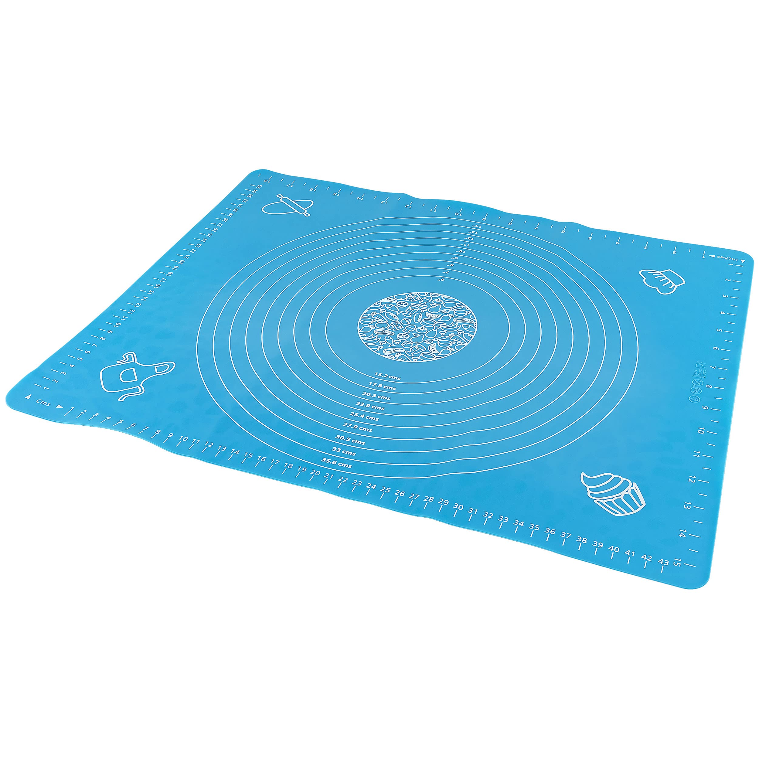 Southern Homewares Silicone Placemat Pastry Pizza Cake Pie Mat Baking Rolling Kneading Crafts Countertop Table Protector Non Sti