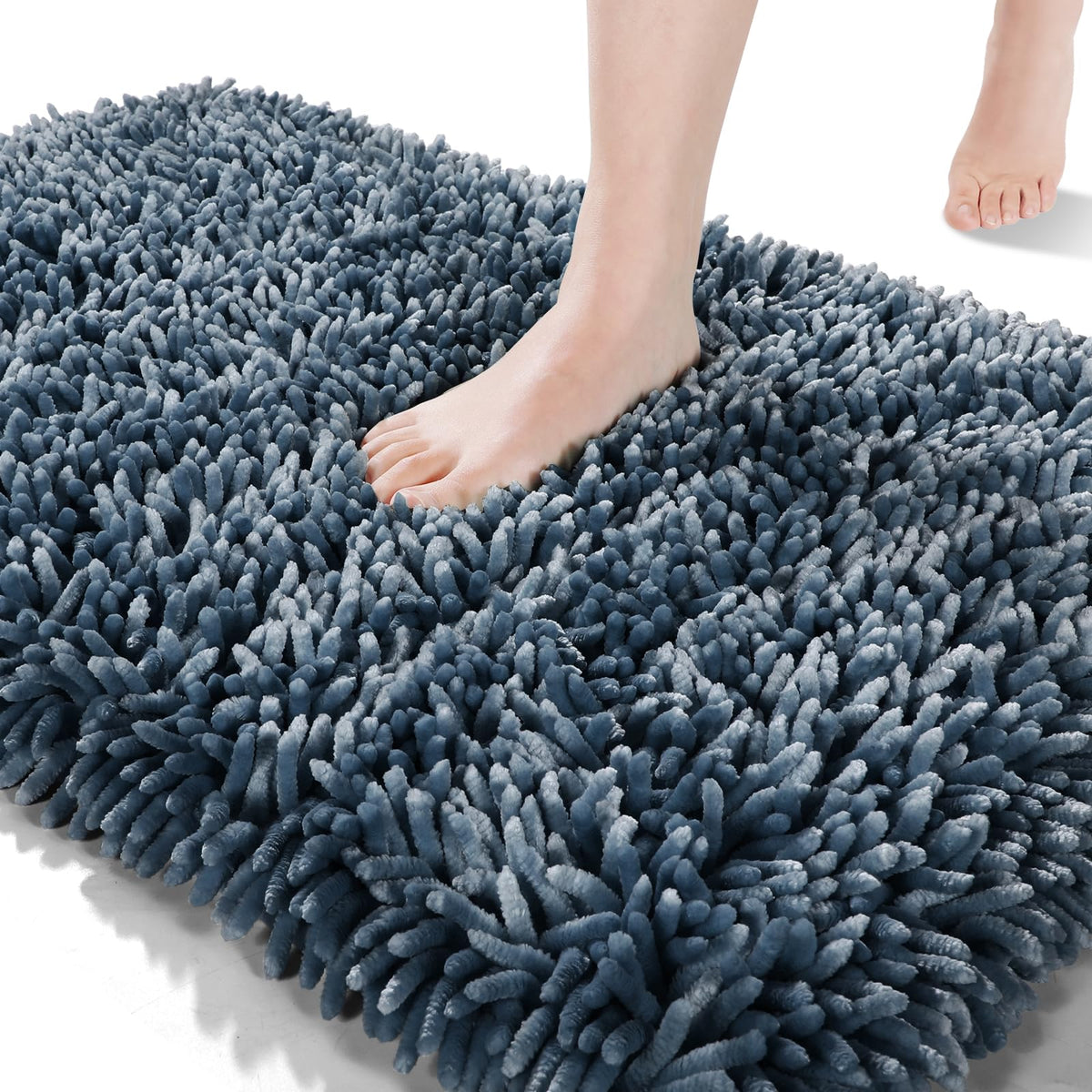 Yimobra Original Chenille Bath Rug Mat, Large Size 44.1 X 24 Inch, Soft Shaggy, Non-Slip Bath Mat, Super Absorbent, Machine Wash